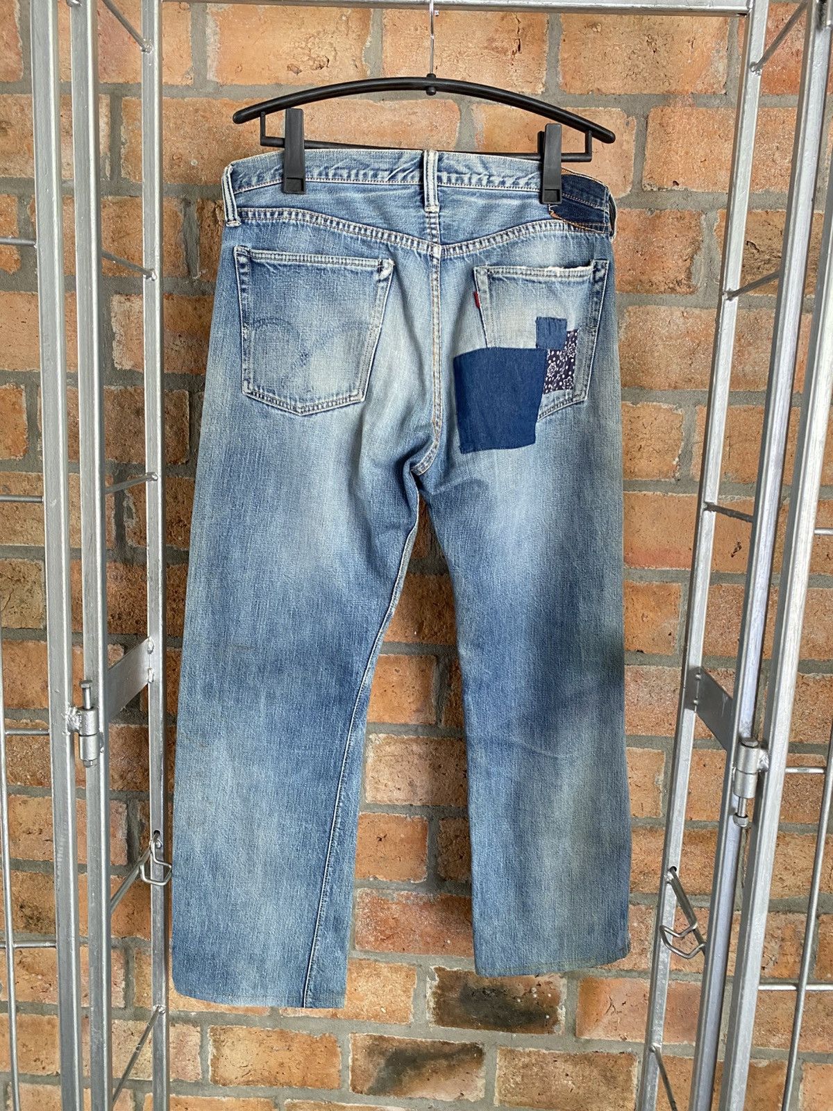 Handmade × Japanese Brand Indigo Patchwork Jeans Size US 36 / EU 52 - 12 Thumbnail