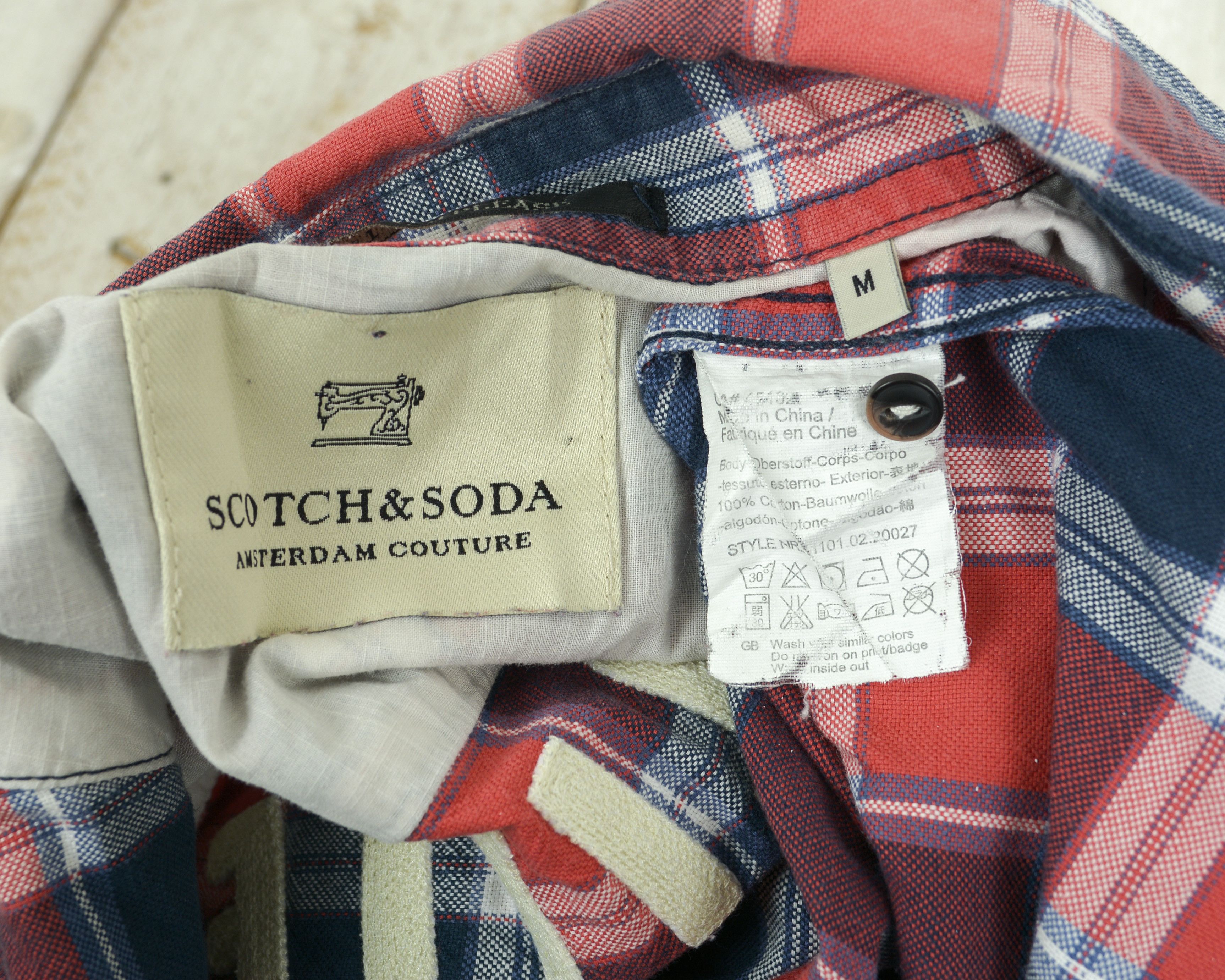 Scotch & Soda M Plaid Over Shirt Long Sleeved Check Tartan Embroidery Top Size US M / EU 48-50 / 2 - 7 Thumbnail