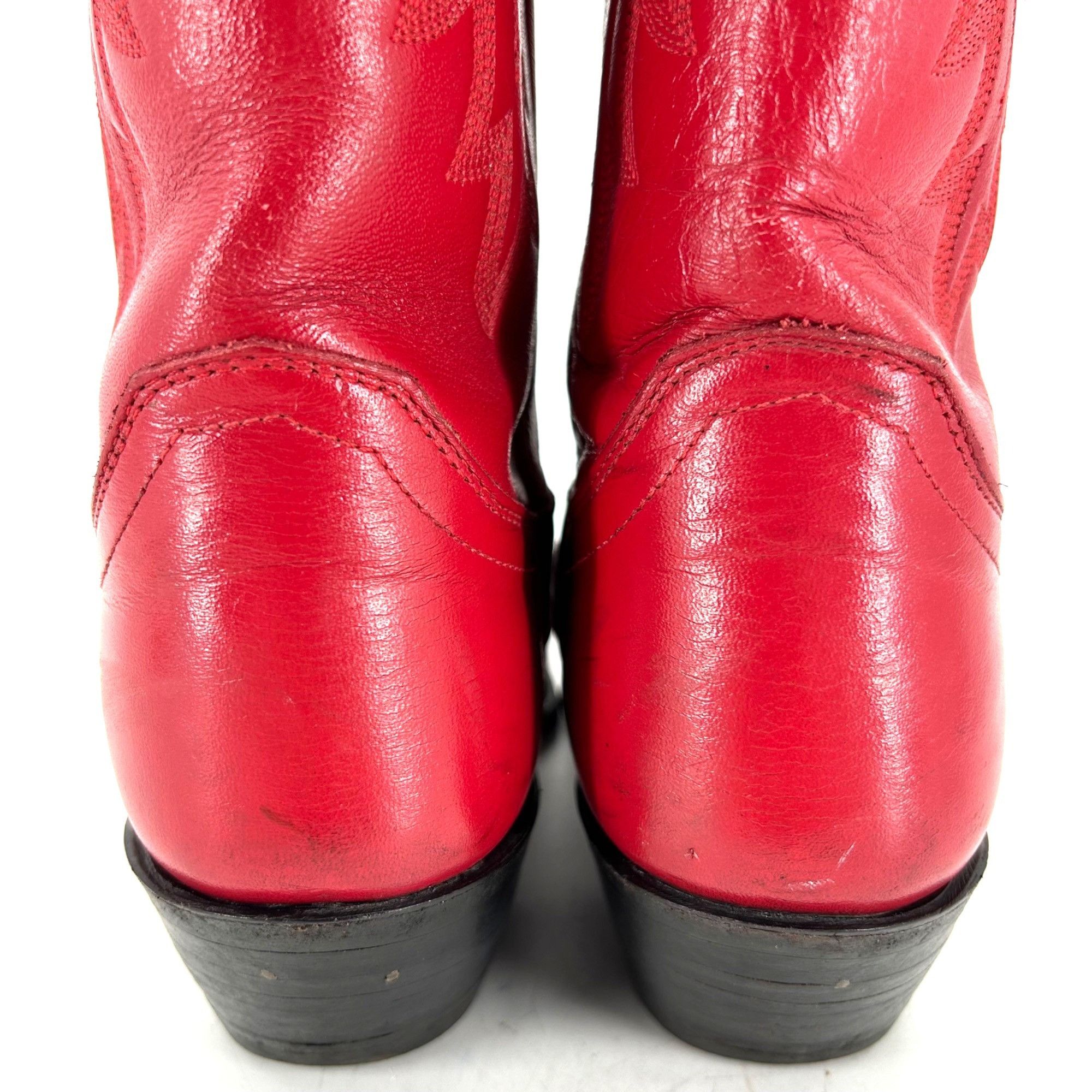 Justin Boots Justin Cowgirl Boots Womens 5.5B Red Leather Cowboy Western Size US 5.5 / EU 38 - 7 Thumbnail