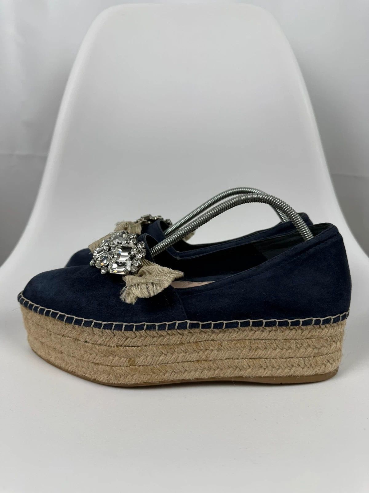 Miu Miu Miu Miu Suede Espadrilles Emlished size 39 Size US 9 / IT 39 - 4 Thumbnail