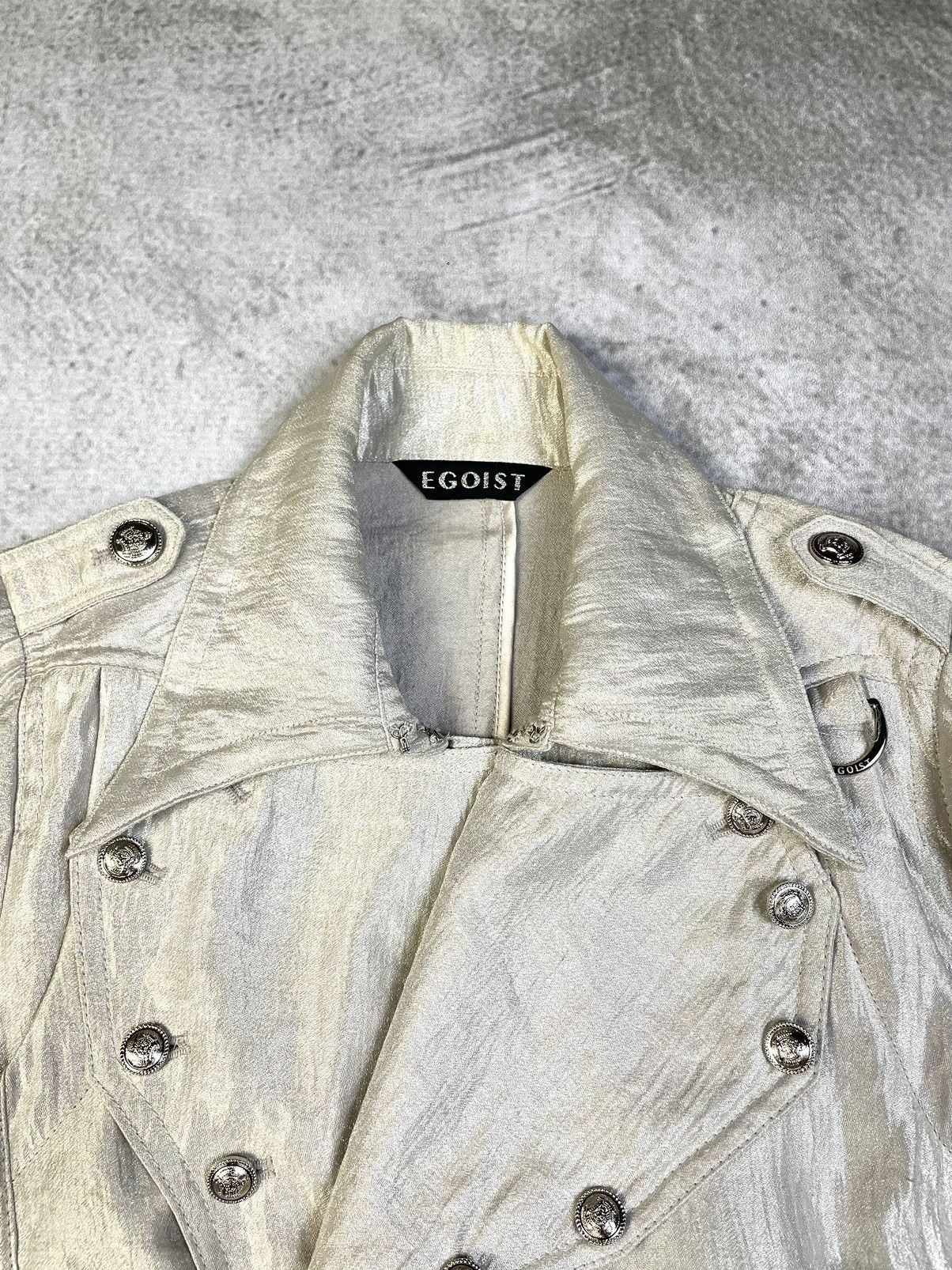 Japanese Brand 2000s Egoist Futurist Cyberpunk Silver Jacket Size M / US 6-8 / IT 42-44 - 3 Thumbnail