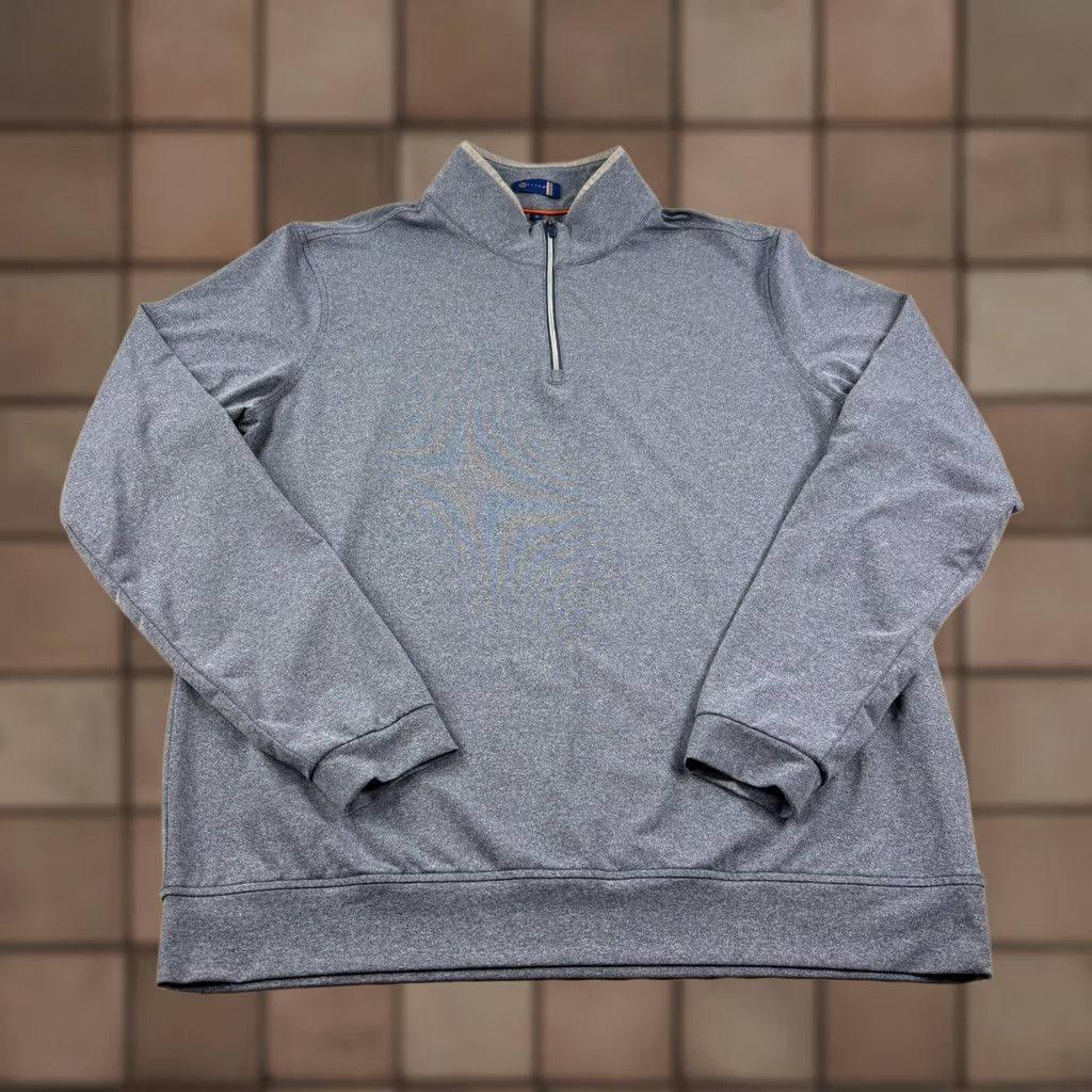 Vintage Stitch Golf Shirt Mens M Blue 1/4 Zip Pullover Regular Breathable Logo Casual Activewear Polyester Mock Neck Zip Size US M / EU 48-50 / 2 - 1 Thumbnail