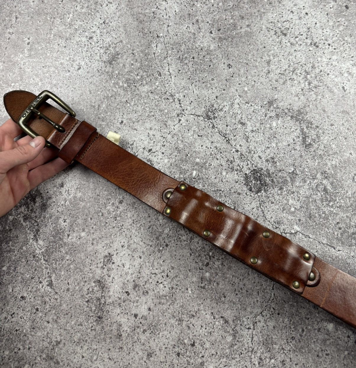 Vintage Diesel Japanese Style Archive Patchwork Leather Belt