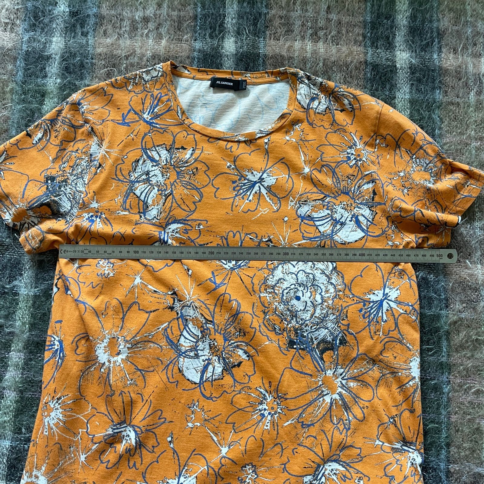 Jil Sander Jil Sander Orange Floral Print T-Shirt Size US L / EU 52-54 / 3 - 7 Thumbnail