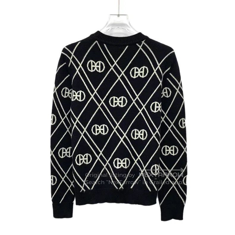 Hermes Hermes Black Diamond Jacquard Embroidered Cashmere Long Sl Size XS / US 0-2 / IT 36-38 - 2 Thumbnail