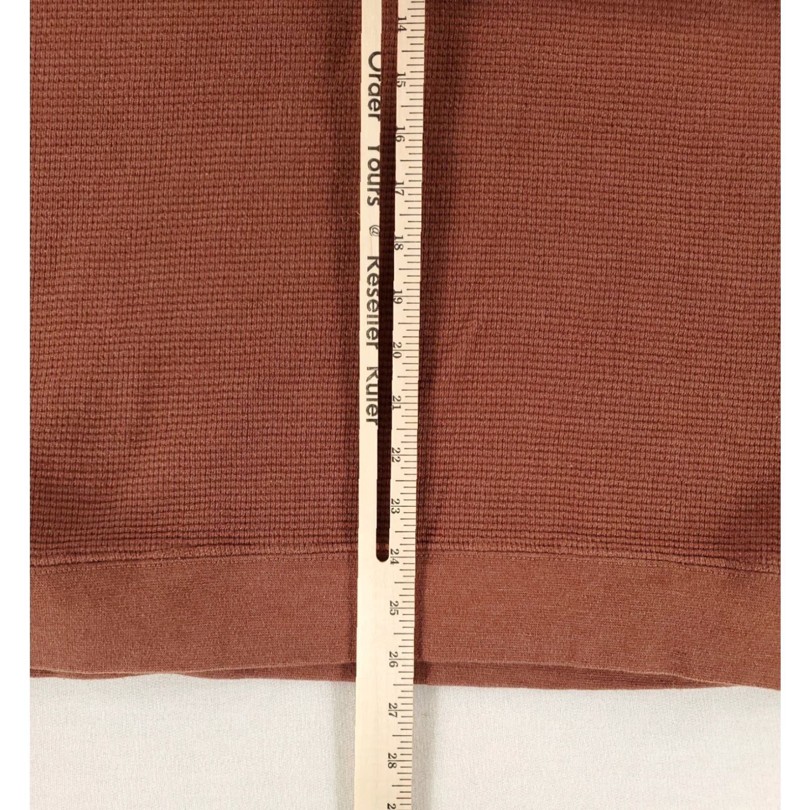 Vintage Smith's Workwear Thermal 1/4 Quarter Zip Red Brown Mens 2XL Size US XXL / EU 58 / 5 - 5 Thumbnail