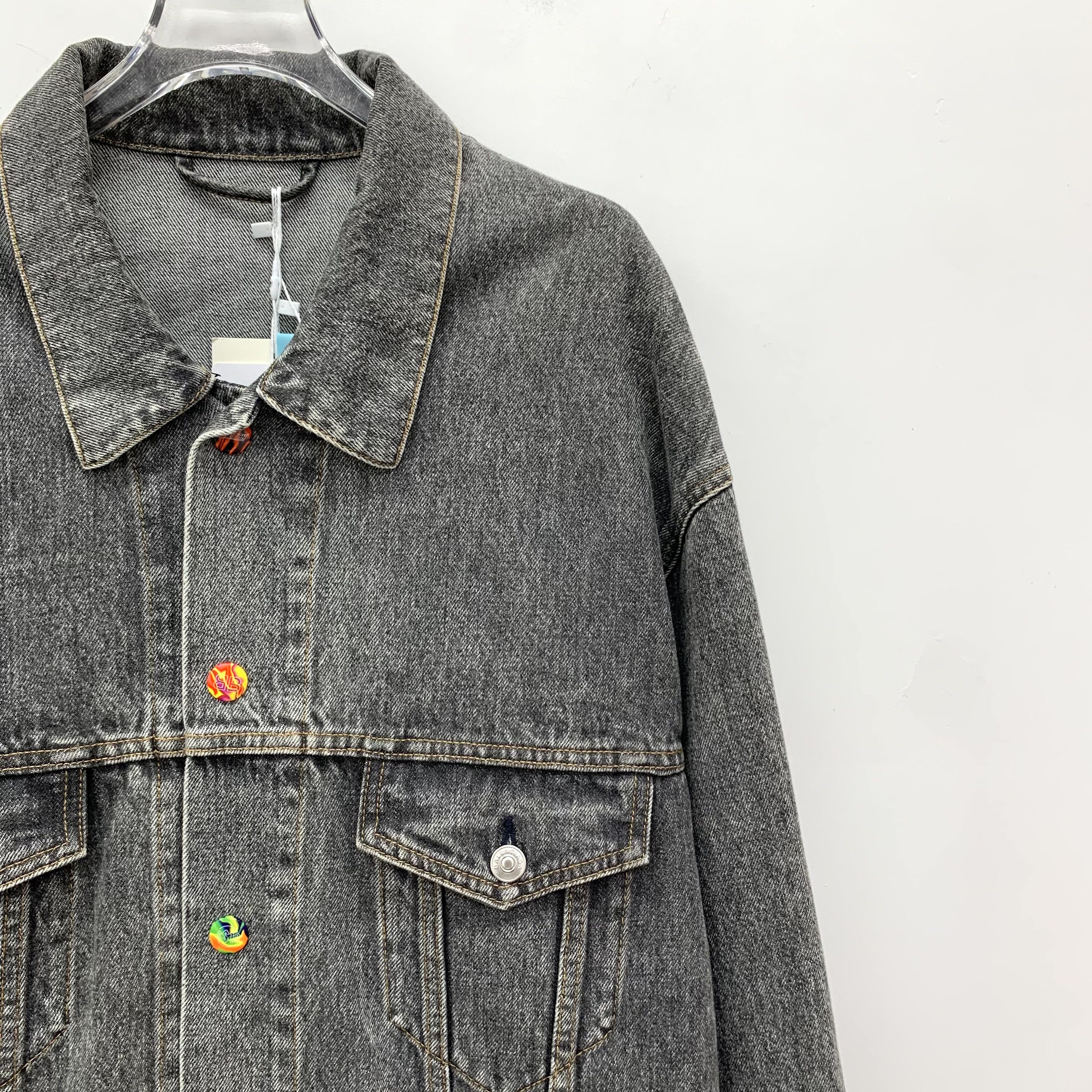 Balenciaga Balenciaga Washed Denim Jacket Grey (M) Size US M / EU 48-50 / 2 - 3 Thumbnail