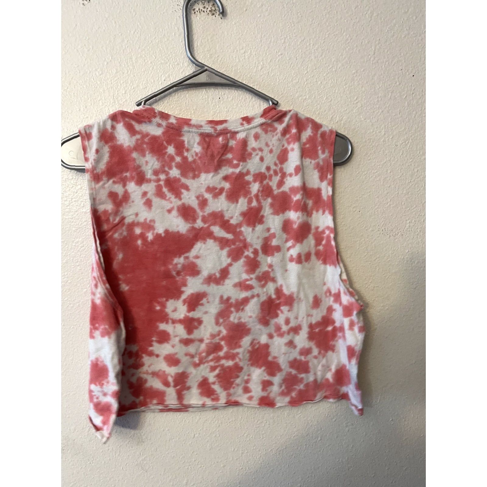 Aeropostale Aeropostale Women's Tank Crop Tie Dye Pink M Cropped Sleeveless Crew Neck Cotton Spandex Size M / US 6-8 / IT 42-44 - 3 Thumbnail