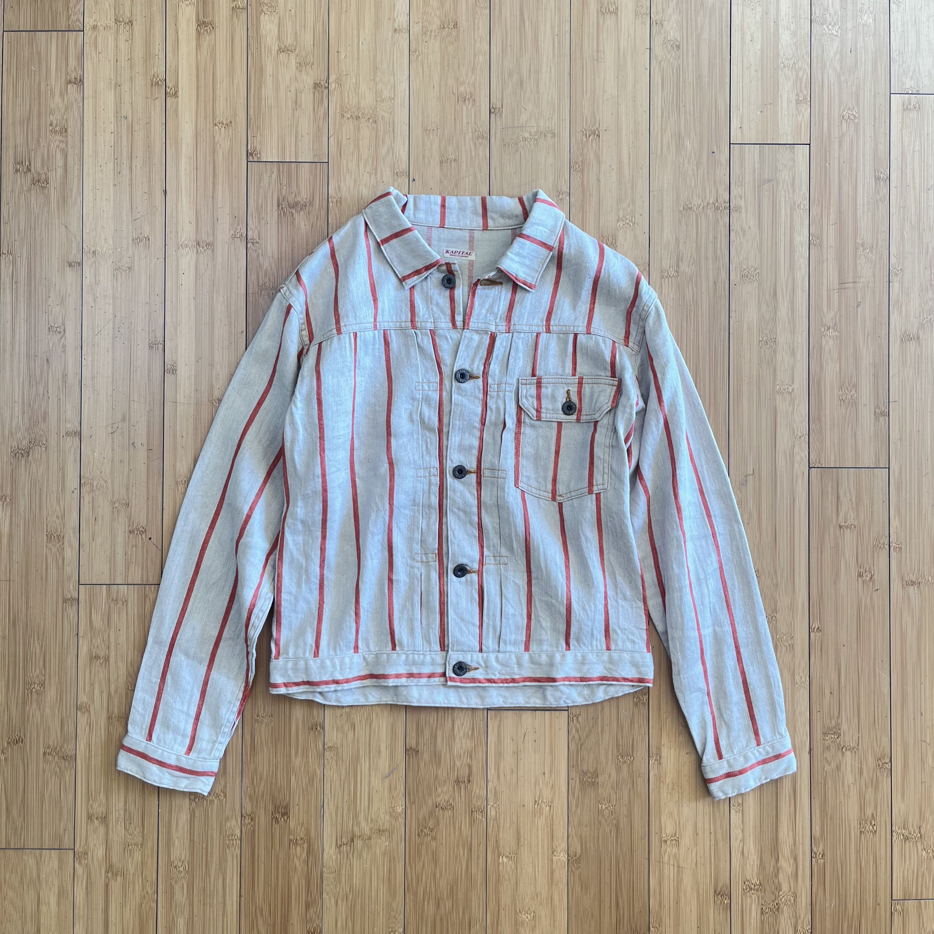 Kapital Kapital Striped Linen Jacket Size US S / EU 44-46 / 1 - 1 Thumbnail