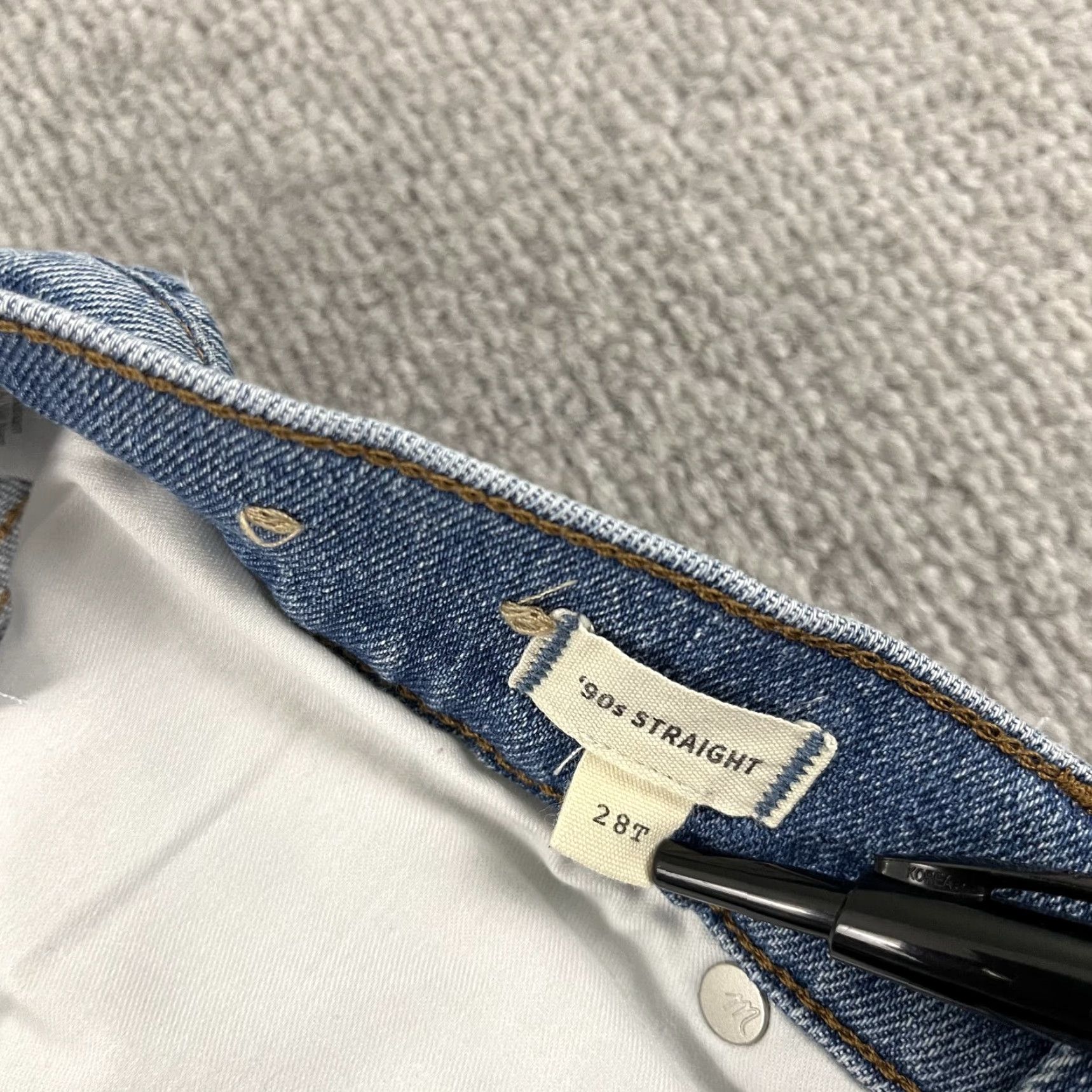 Madewell Madewell 90s High Rise Straight Jeans Women 28T Tall Blue Denim Size 28" / US 6 / IT 42 - 3 Thumbnail