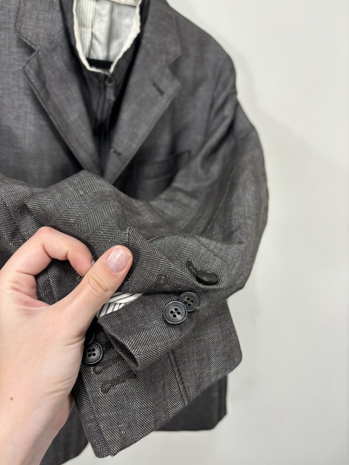 Corneliani Corneliani ID Men’s Double Cotton Linen Blazer Sport Jacket Size US M / EU 48-50 / 2 - 8 Thumbnail
