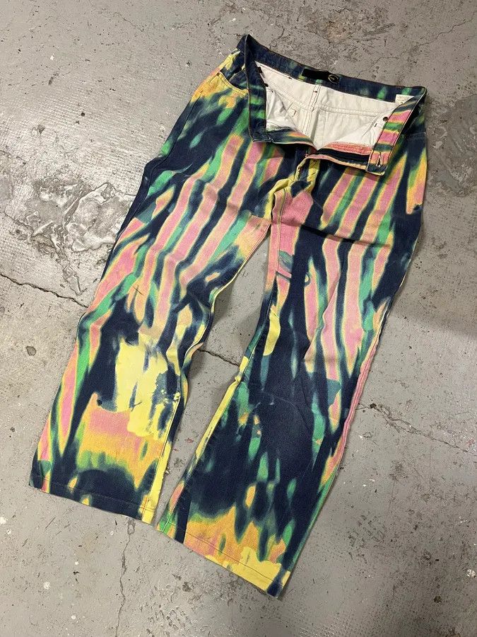 Just Cavalli × Vintage SS2002 Cavalli Hallucination Psycho Pants Size 27" / US 4 / IT 40 - 6 Thumbnail