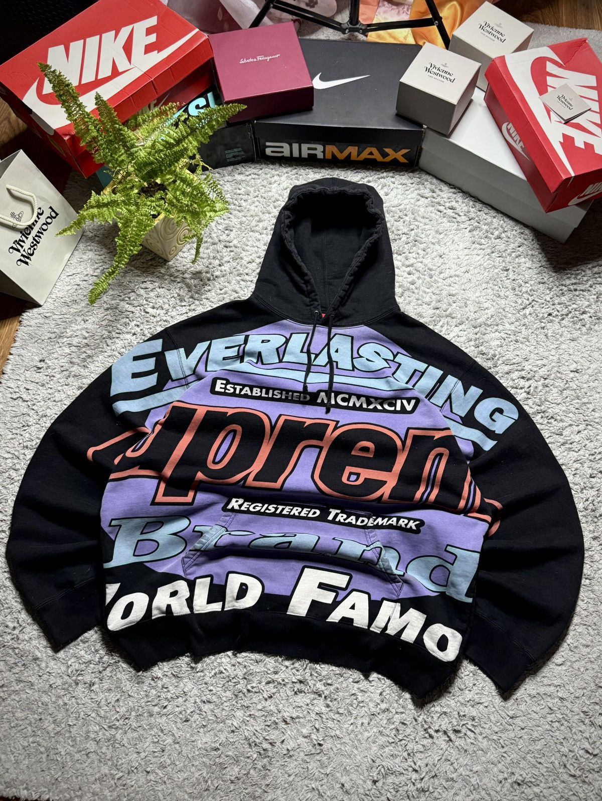 Supreme Supreme Everlasting Hoodie Rare Big Logo Vintage 00s Retro Size US XL / EU 56 / 4 - 4 Thumbnail