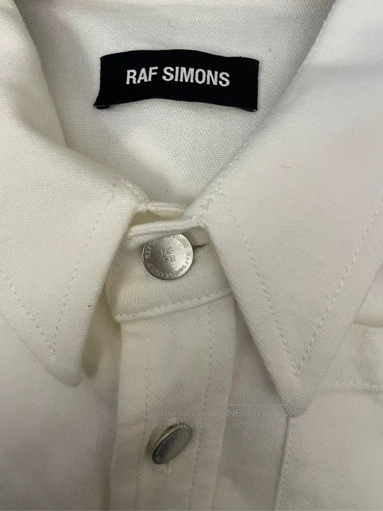Raf Simons Raf Simons White leather logo portrait print long-sleeved Size US M / EU 48-50 / 2 - 5 Thumbnail