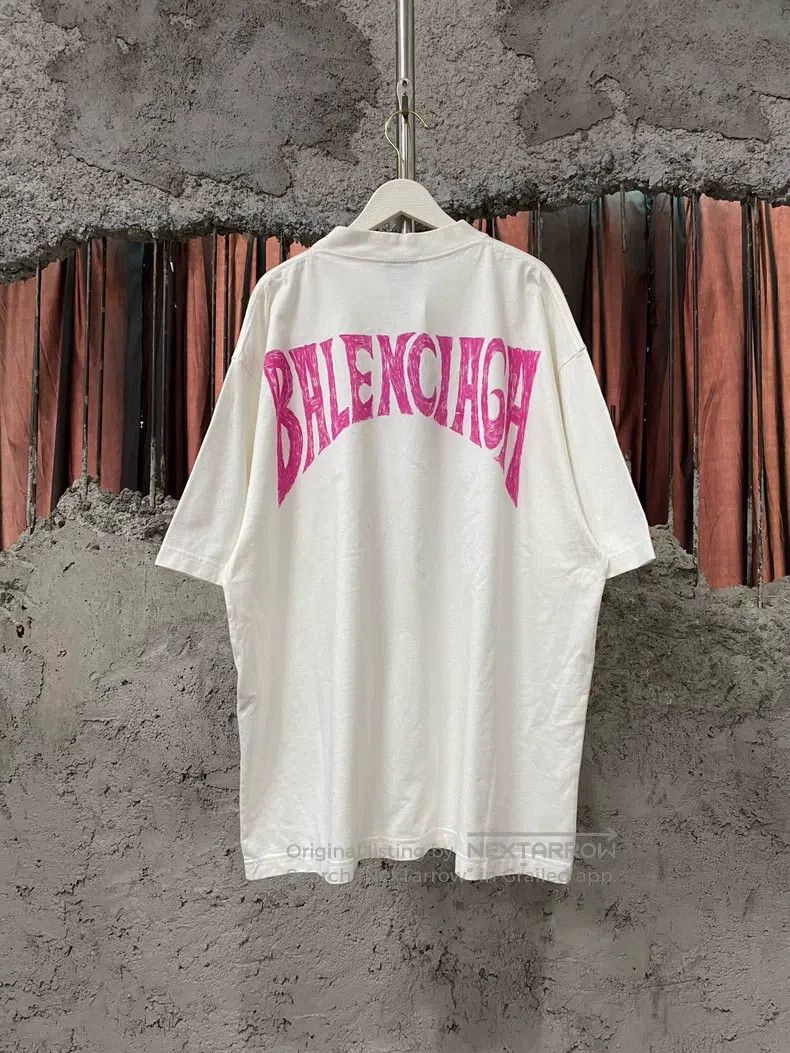 Balenciaga Balenciaga Graffiti Logo Short Sleeve Size US XL / EU 56 / 4 - 2 Thumbnail