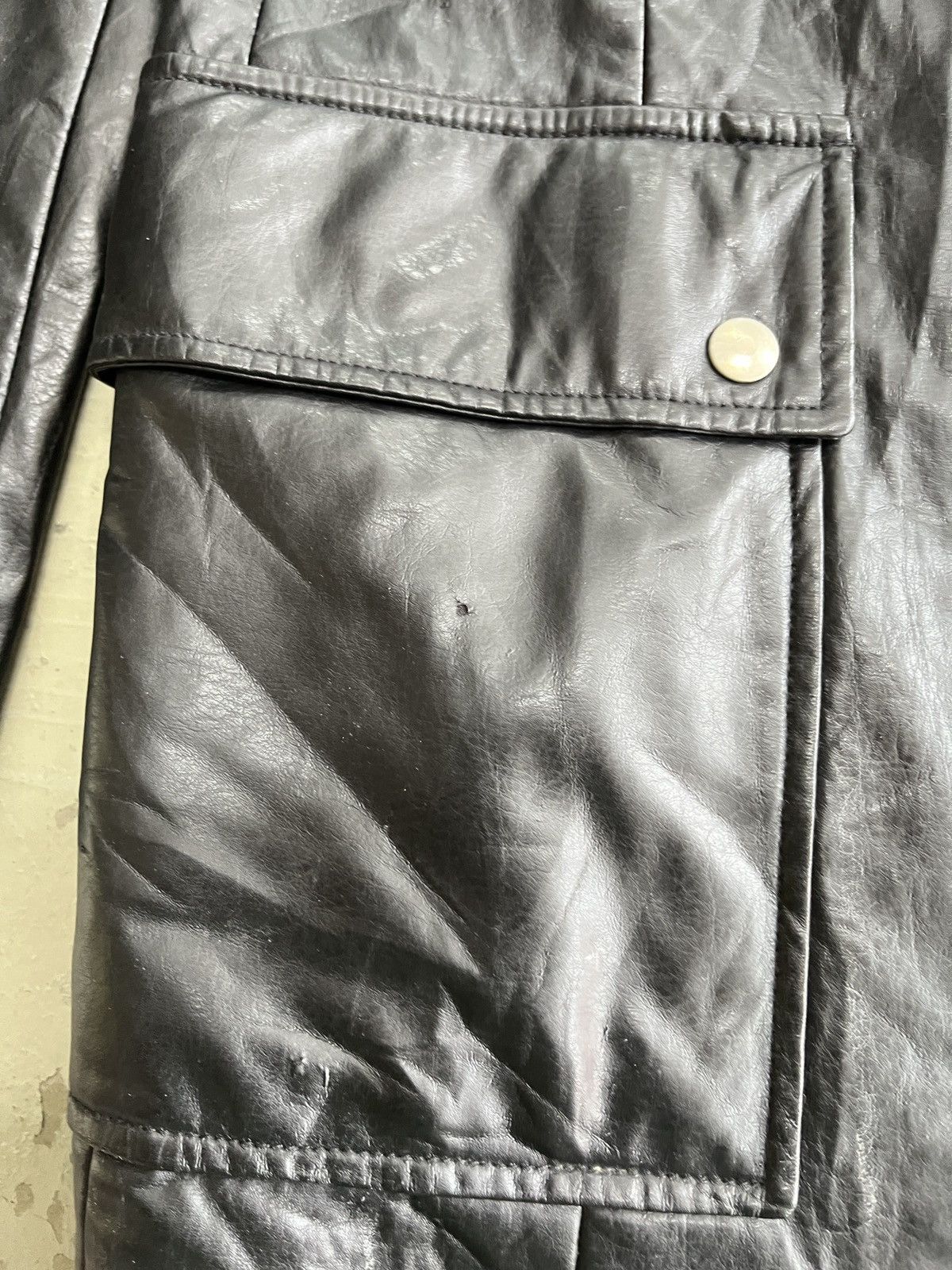 Jean Charles De Castelbajac Rare Je De Castelbajac Double Collar Leather Long Coat Size US M / EU 48-50 / 2 - 22 Thumbnail