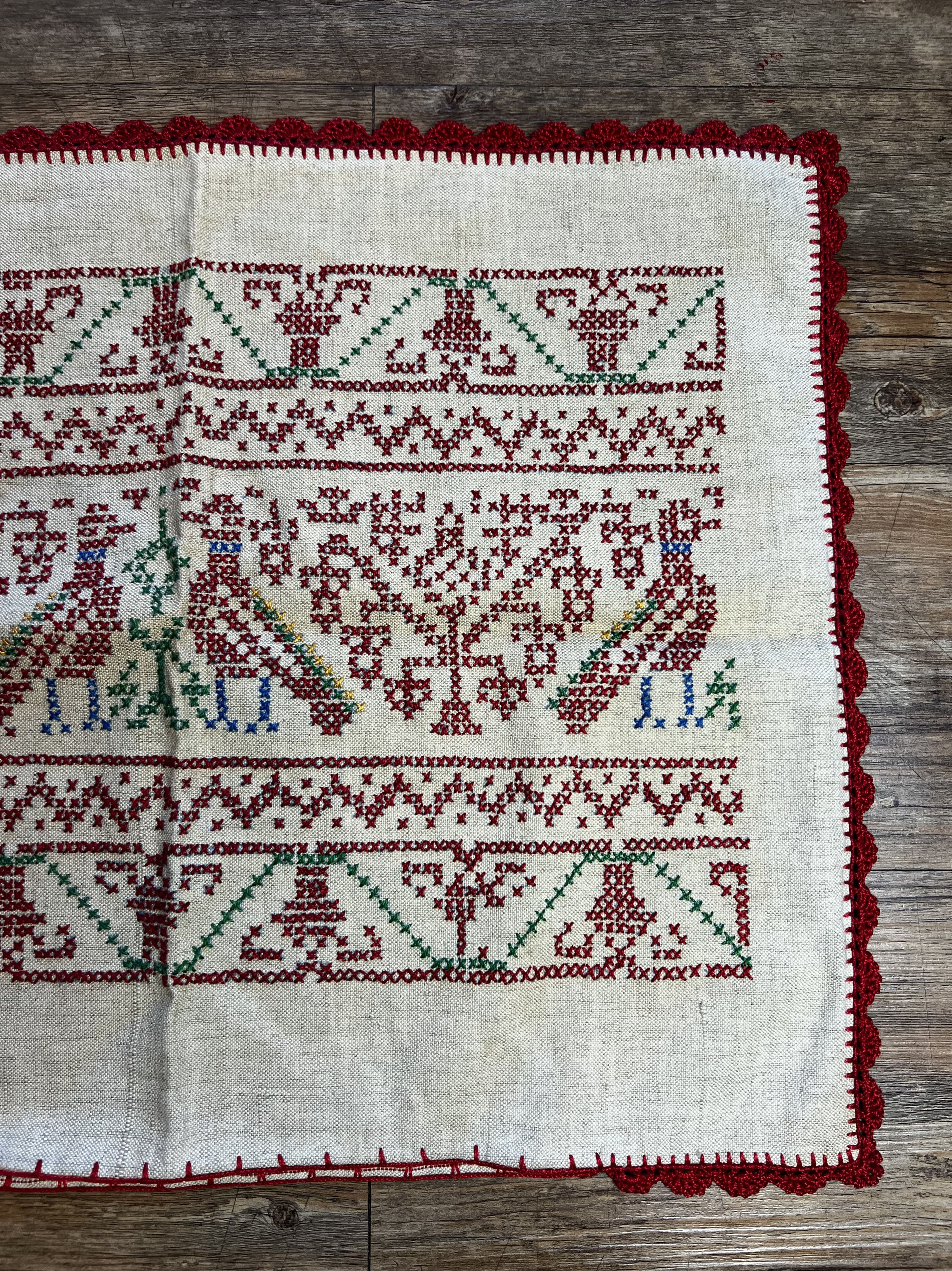 Vintage Vintage Needle Point Cross Stitch Throw Pillow Case Size ONE SIZE - 3 Thumbnail
