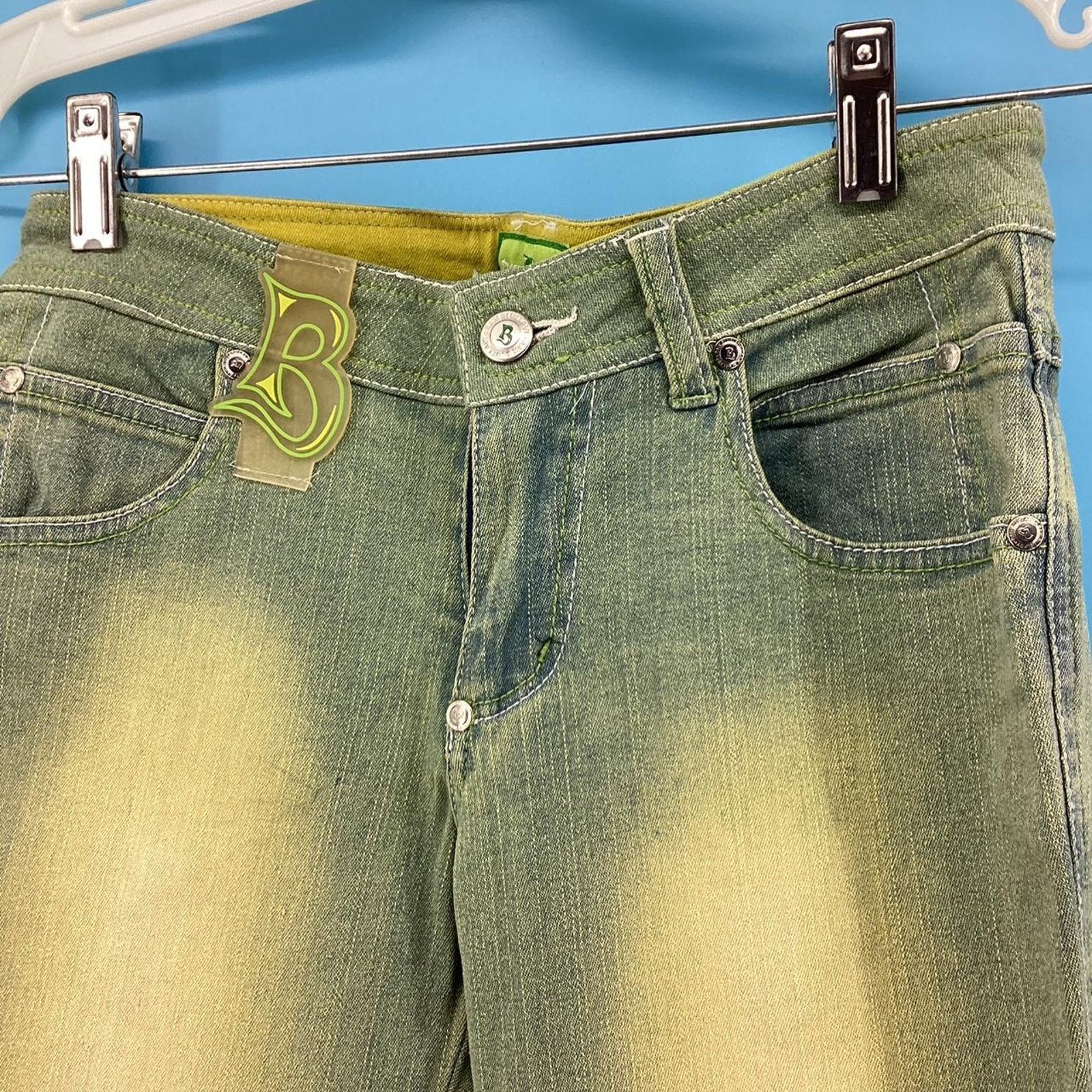 Other Raw blue ladies jeans unique Size 23" - 2 Thumbnail