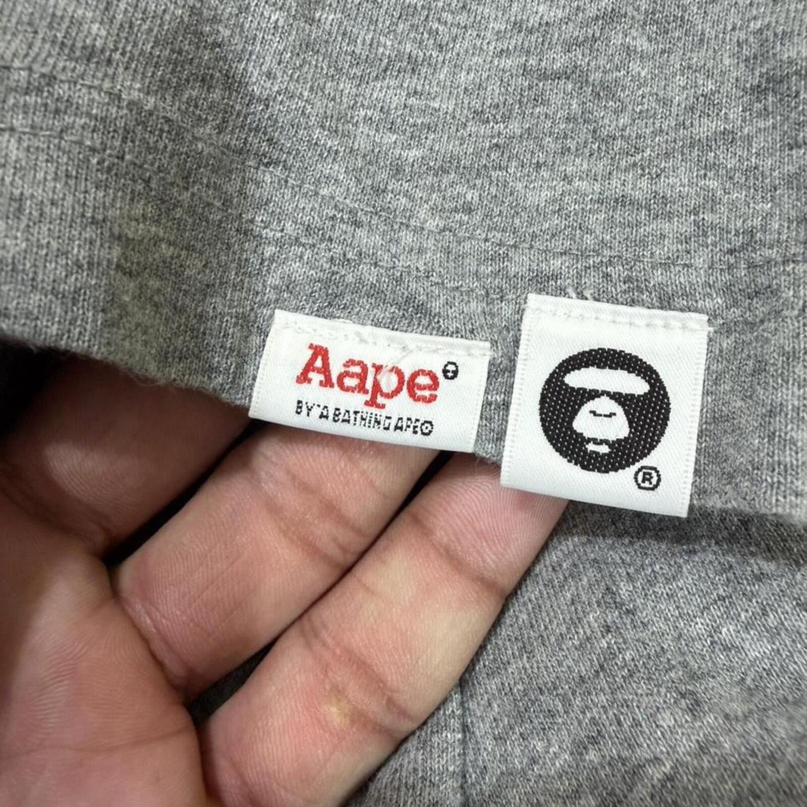 Aape Aape by A Bathing Ape grey tee Size US S / EU 44-46 / 1 - 6 Thumbnail