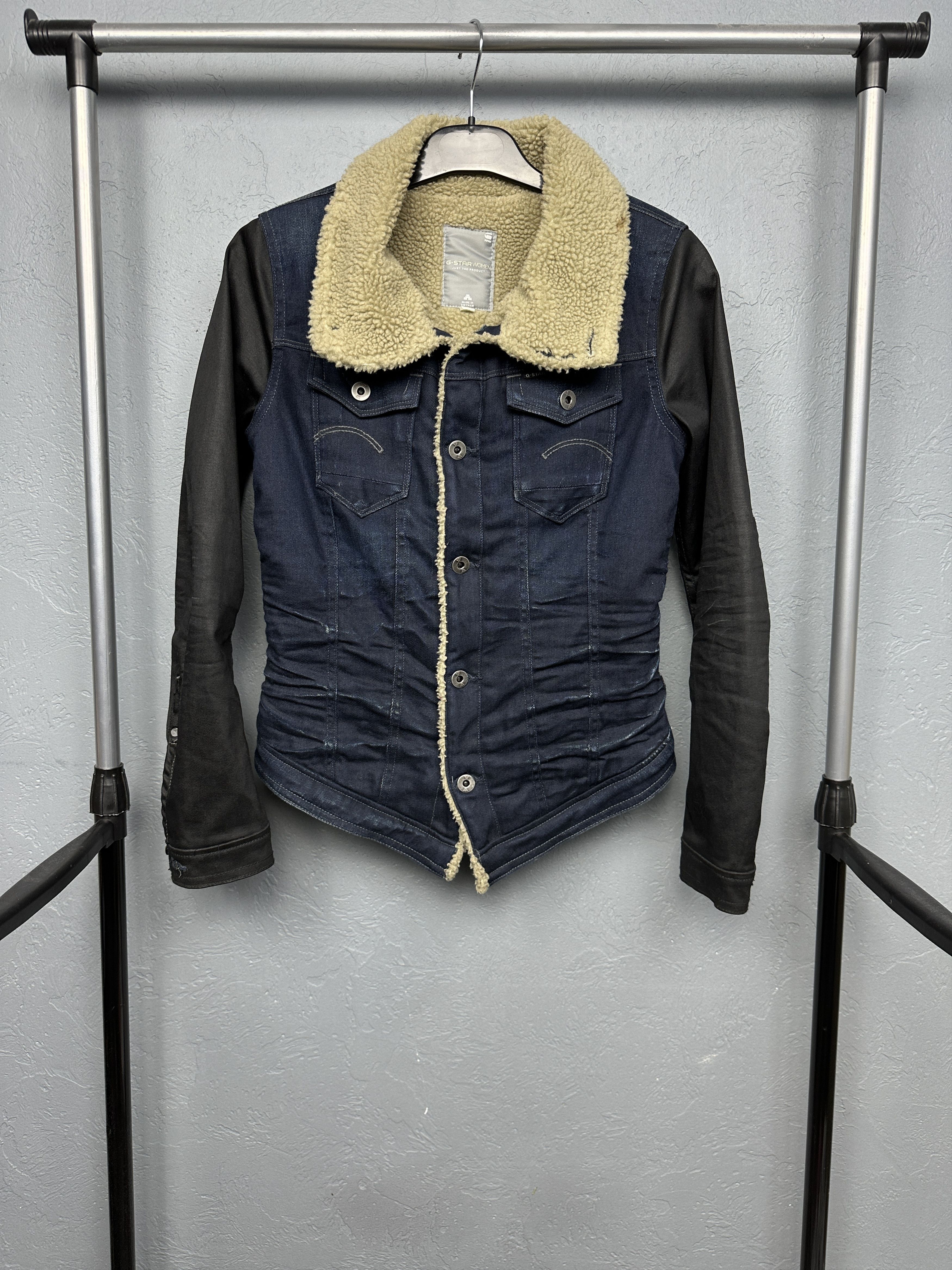 G-Star G Star Raw Womens Arc Teddy Denim Sherpa Jacket Size S / US 4 / IT 40 - 1 Thumbnail