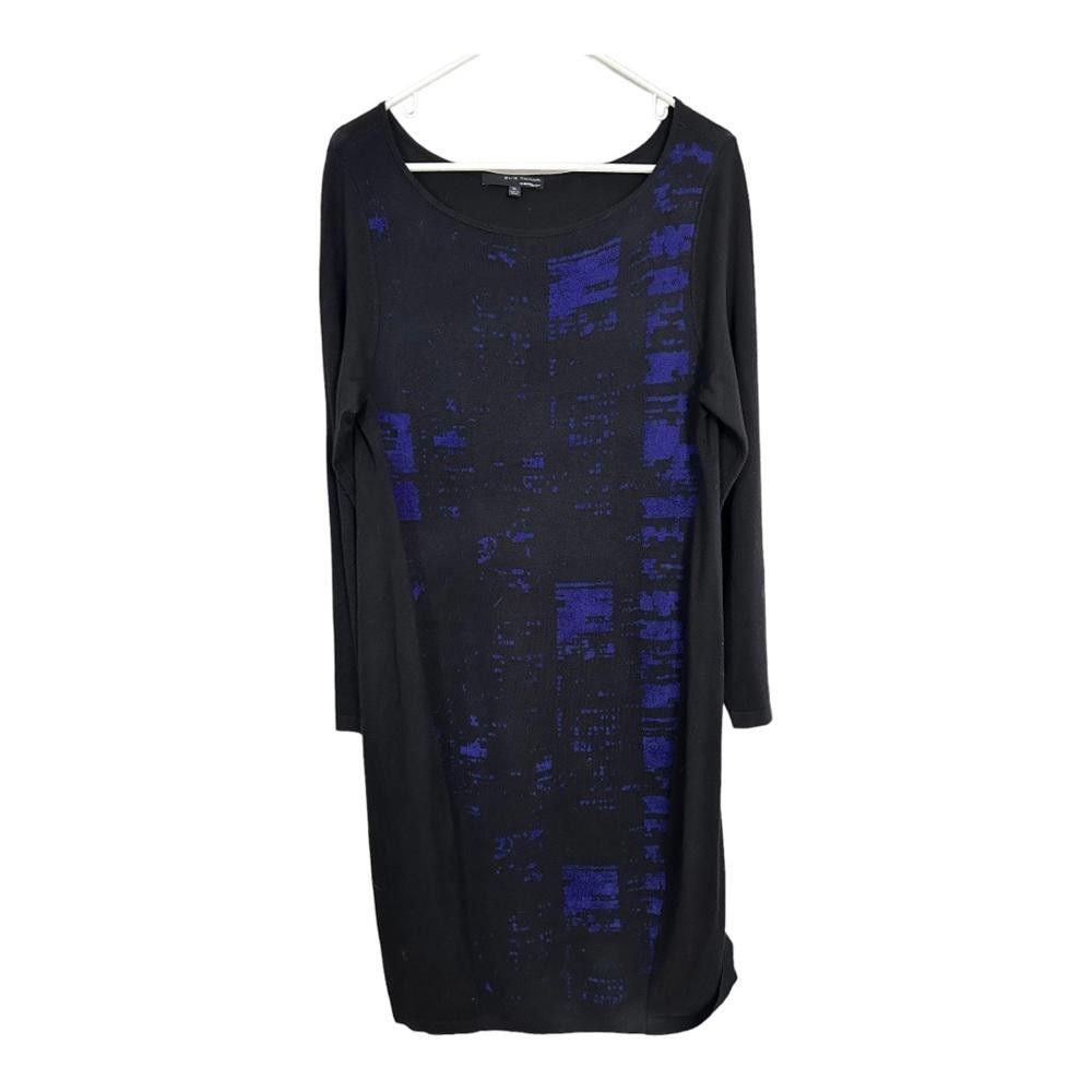 Elie Tahari Elie Tahari l Long Sleeve Night Combo Sweater Dress Size XL Size XL / US 12-14 / IT 48-50 - 2 Thumbnail