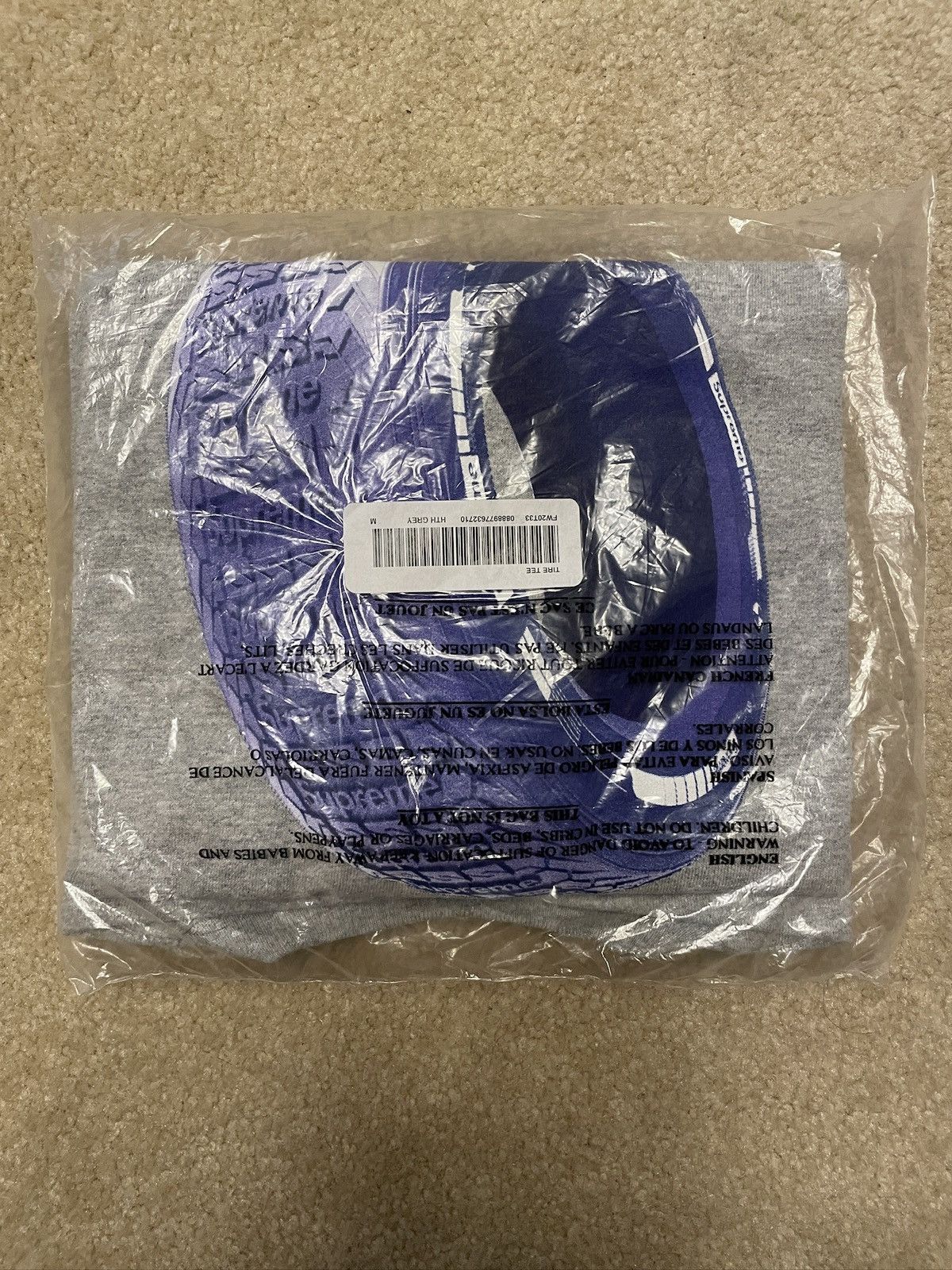 Supreme Supreme tires tee grey Size M, NEW Size US M / EU 48-50 / 2 - 3 Thumbnail