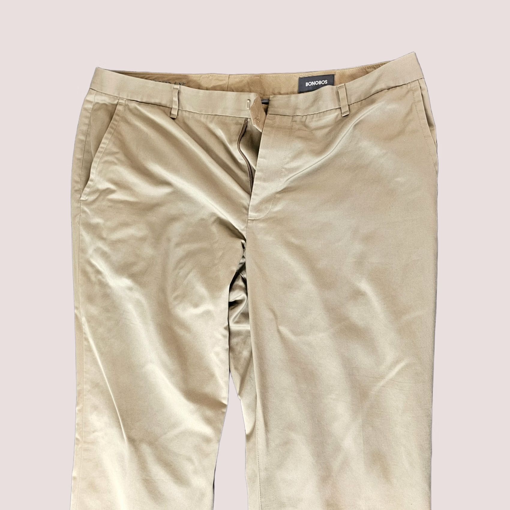 Bonobos VINTAGE Bonobos Pants Men 38 x 30 Brown Khaki Golf Straight Leg Flat Front Wednesday Size US 38 / EU 54 - 1 Thumbnail