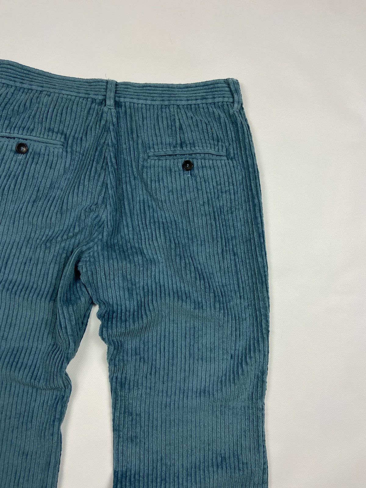 Designer × Isabel Marant Isabel Marant Trousers Turquoise Womens Velvet Striped Pants Size 27" / US 4 / IT 40 - 16 Thumbnail