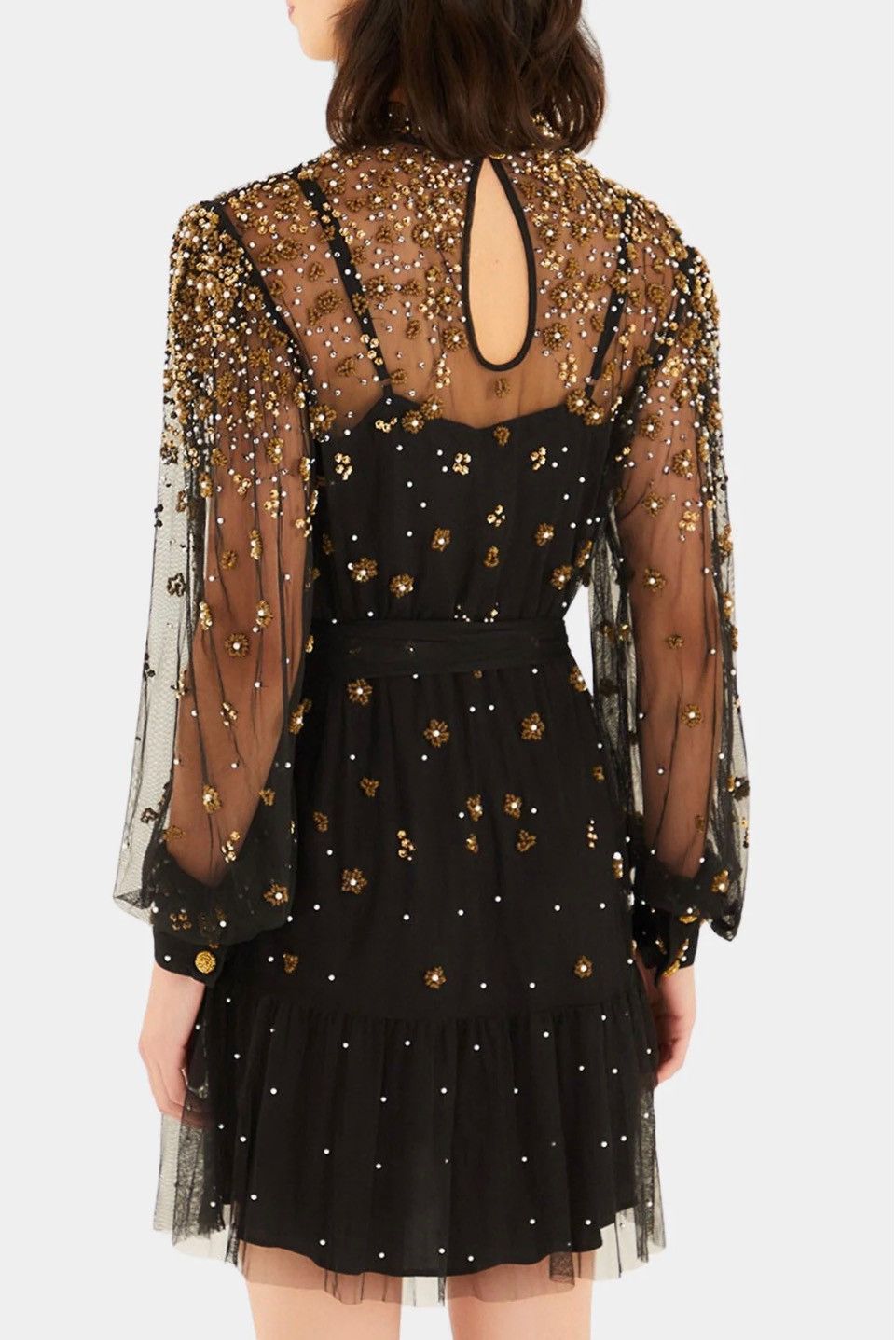 Farm Rio Farm Rio Embroidered Tulle Overlay Minidress size XS Size XS / US 0-2 / IT 36-38 - 3 Thumbnail
