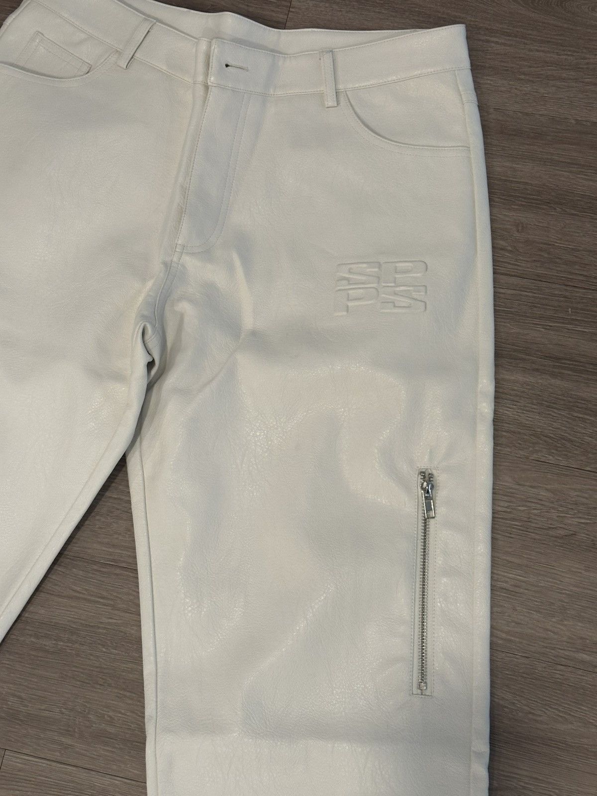 Other SUBJECTIVE PORTFOLIO- WHITE STRAIGHT LEG LEATHER PANTS Size US 32 / EU 48 - 2 Thumbnail