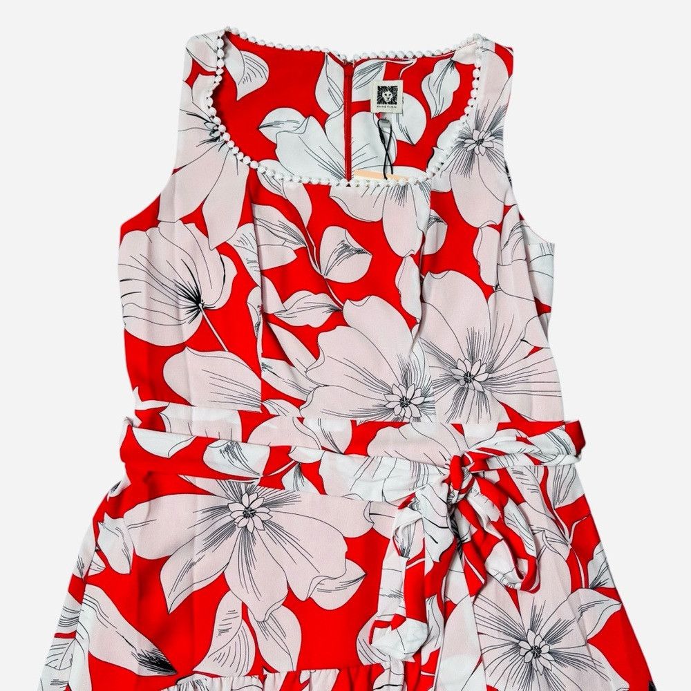 Anne Klein NWT New $149 Anne Klein Floral Tie-Waist High-Low Dress Siz Size XS / US 0-2 / IT 36-38 - 5 Thumbnail