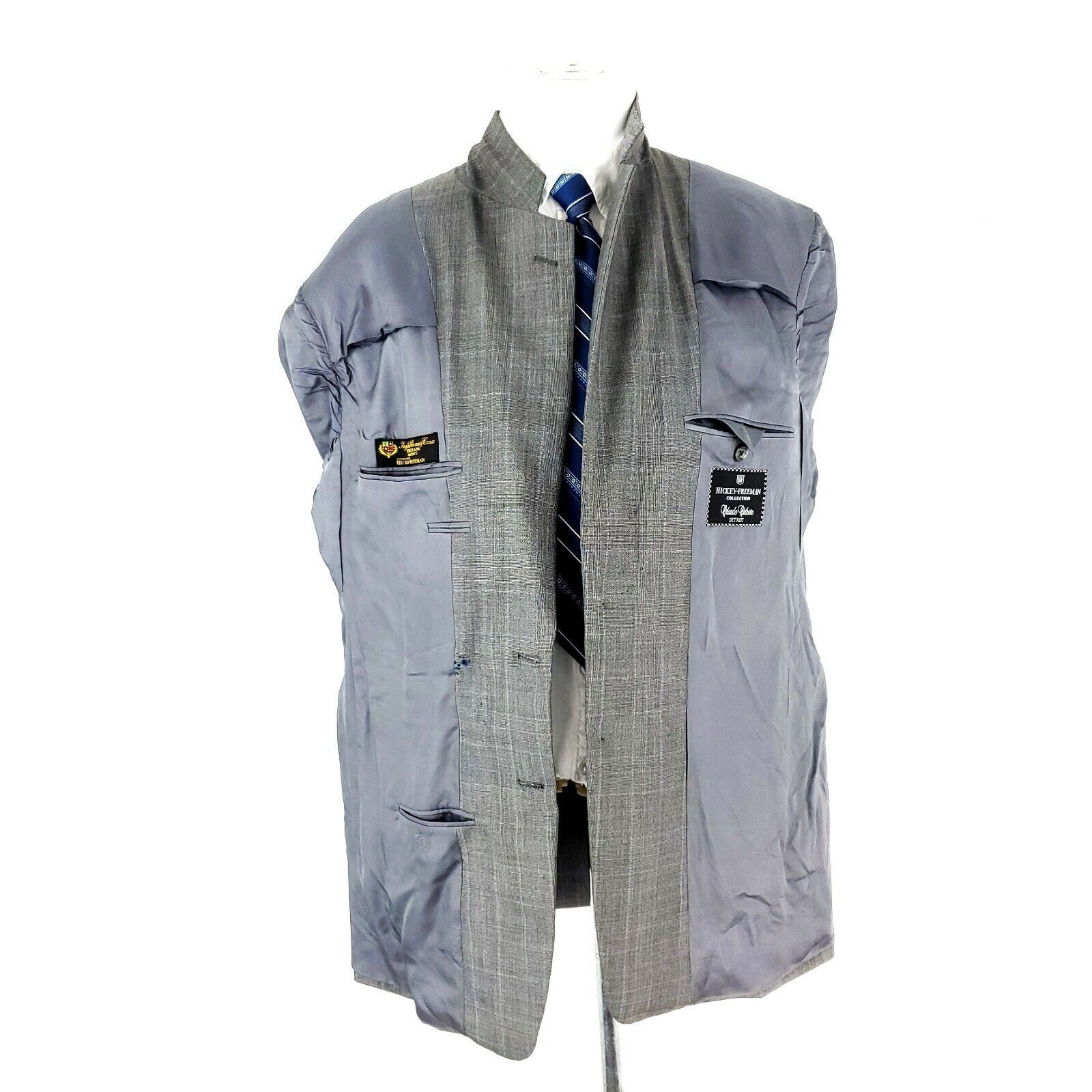 Hickey Freeman Hickey Freeman Loro Piana Tasmanian Super 120s Wool 2 Button Size 42R - 11 Thumbnail