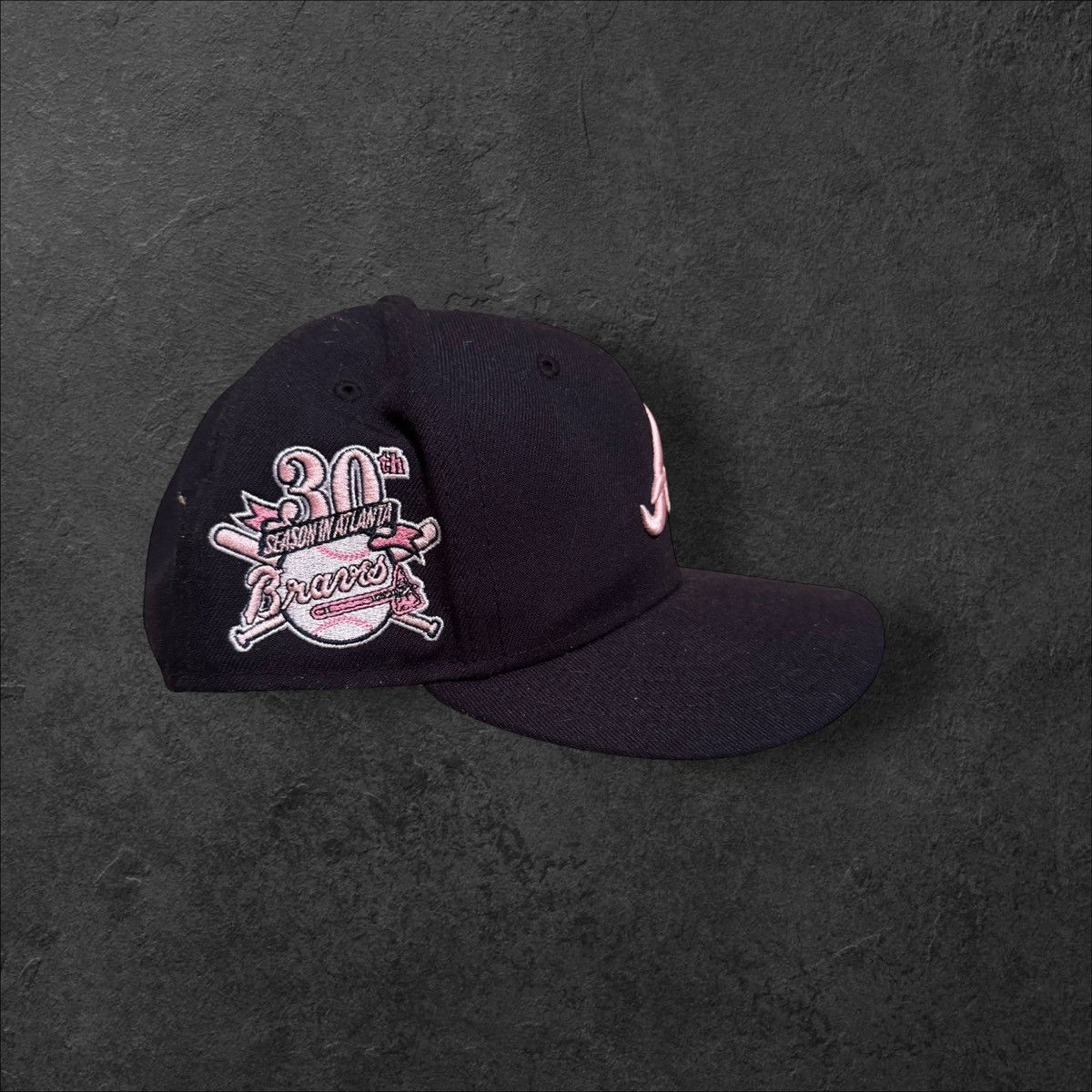 New Era Navy Braves 30th Anniversary Fitted Hat Size ONE SIZE - 3 Thumbnail