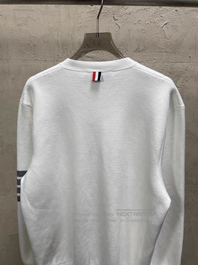 Thom Browne Thom Browne White Knit Cardigan Size US XL / EU 56 / 4 - 4 Thumbnail