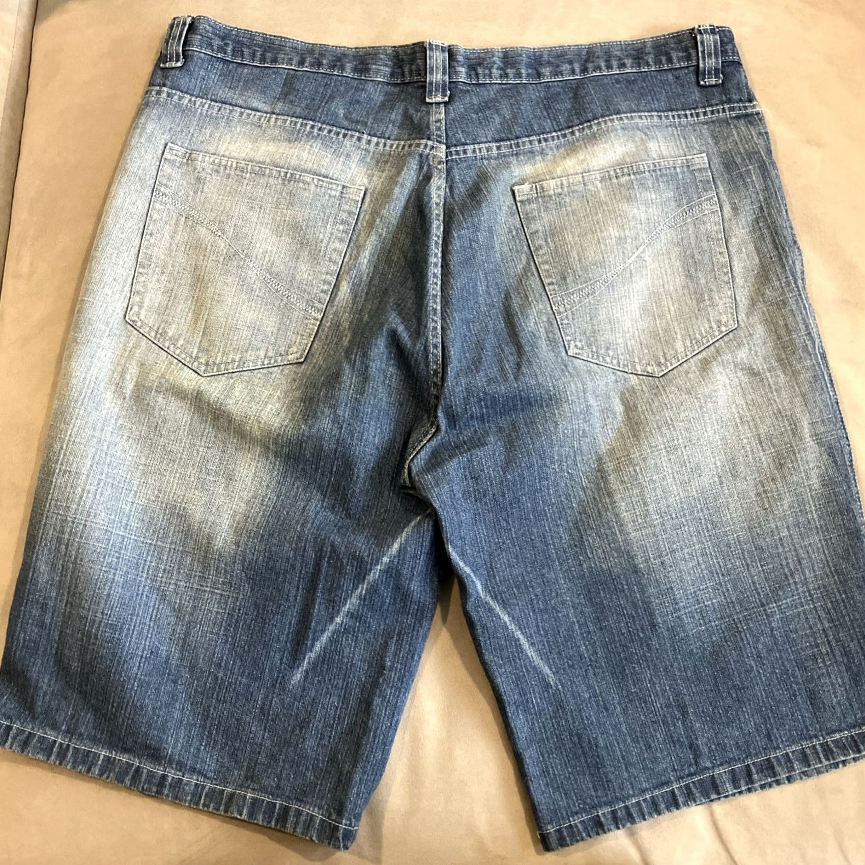Vintage esmx Jean Shorts Jorts Loose Fit Wide Leg Streetwear 46" x 14"Inseam Size US 30 / EU 46 - 4 Thumbnail