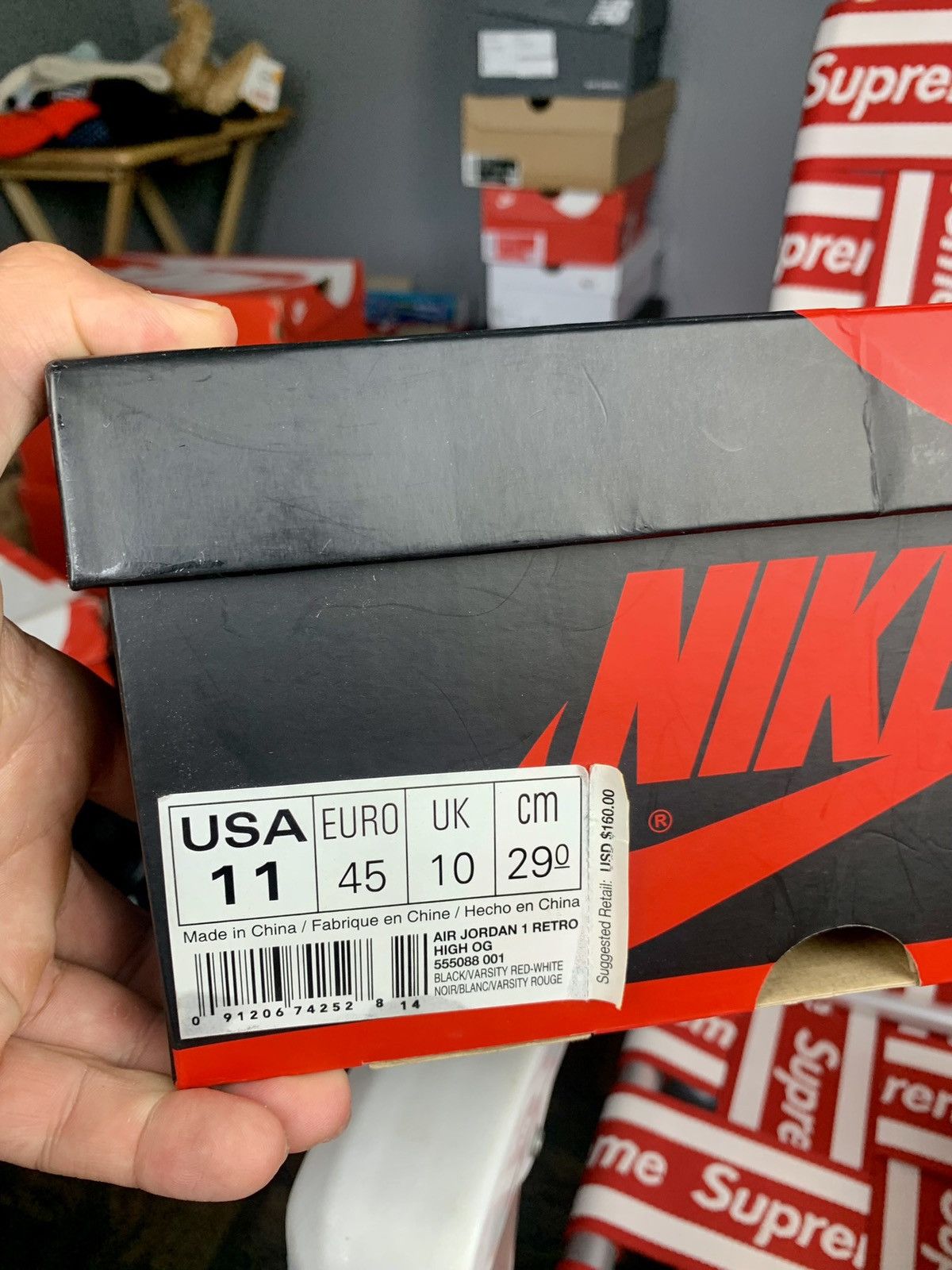 Jordan Brand × Nike Jordan 1 Retro High Bred Banned (2016) Size 11 Size US 11 / EU 44 - 13 Thumbnail