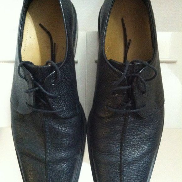 Cole Haan COLE HAAN MENS BLACK LEATHER DRESS SHOES SIZE: 9.5M Size US 9.5 / EU 42-43 - 2 Thumbnail