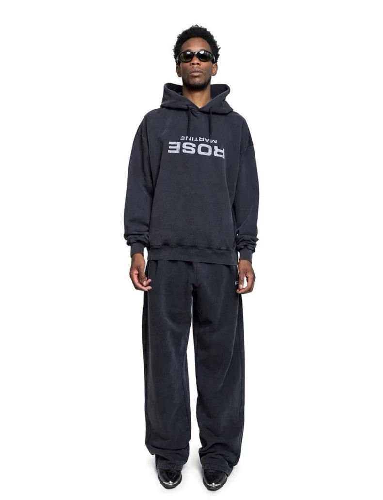 Martine Rose Martine rose 24FW Reverse Logo Washed Grey Sweatshirt L si Size L / US 10 / IT 46 - 7 Thumbnail