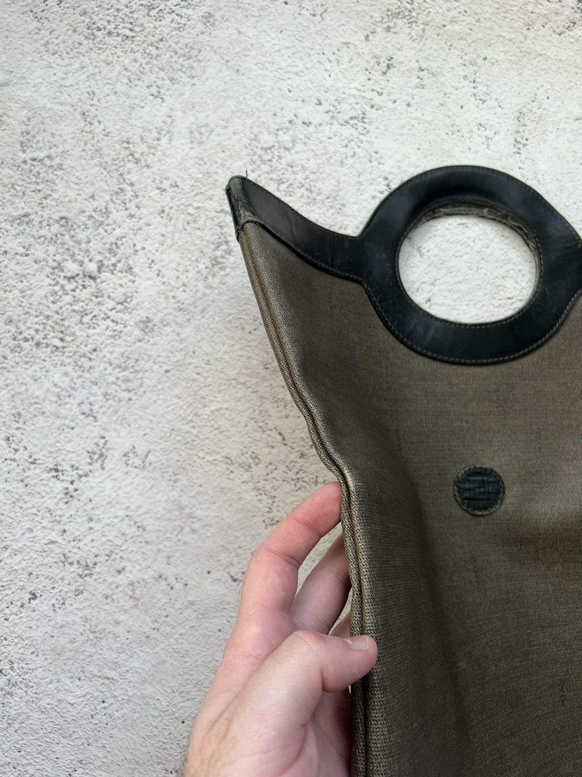 Fendi × Vintage Vintage Fendi Porthole Handle Logo Shopping Tote Size ONE SIZE - 9 Thumbnail