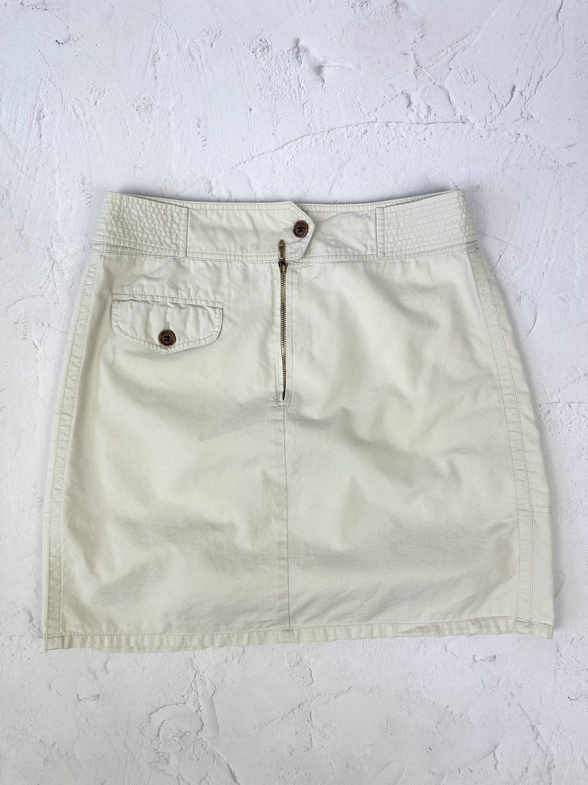 Beauty Beast × Japanese Brand × Vintage Vintage Beige Mini Skirt Size 26" / US 2 / IT 38 - 5 Thumbnail