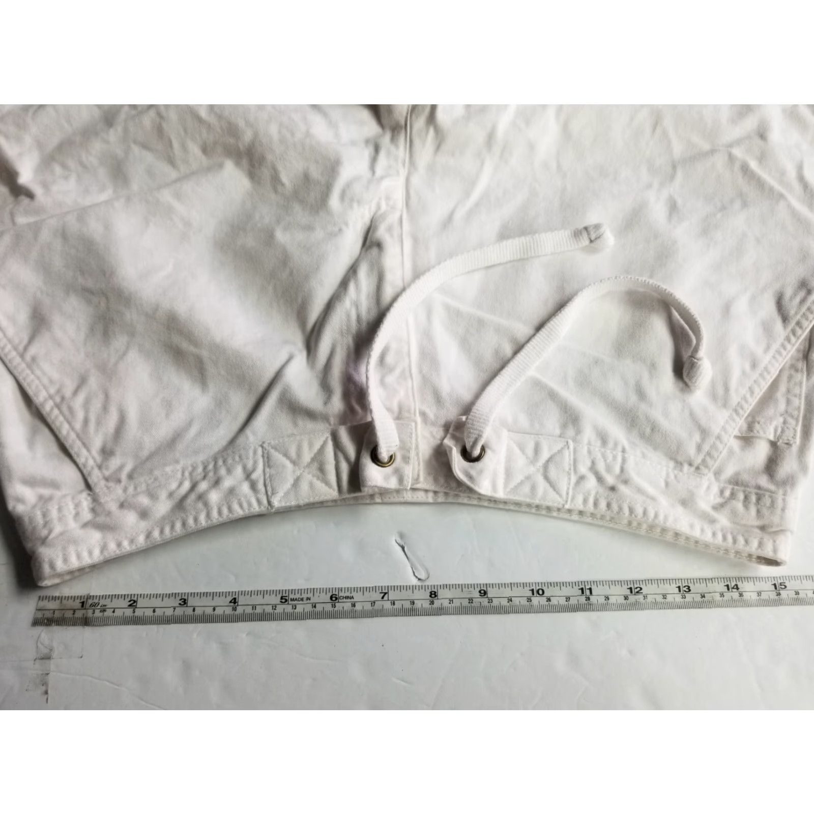 Ocean Pacific OP Ocean Pacific White Womens Shorts 13-14 Casual Drawstring Regular Chino Shorts Womens Size 34" / US 12 / IT 48 - 3 Thumbnail
