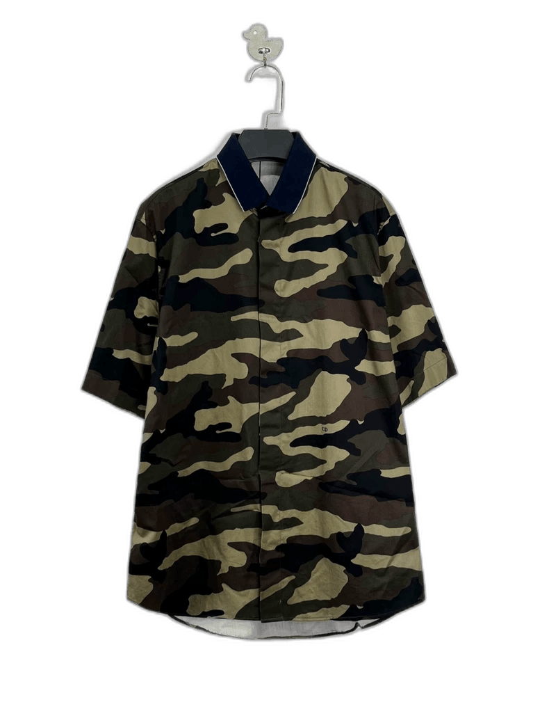Dior Dior Camouflage Embroidered Short Sleeve Shirt-2506 Size US M / EU 48-50 / 2 - 1 Thumbnail