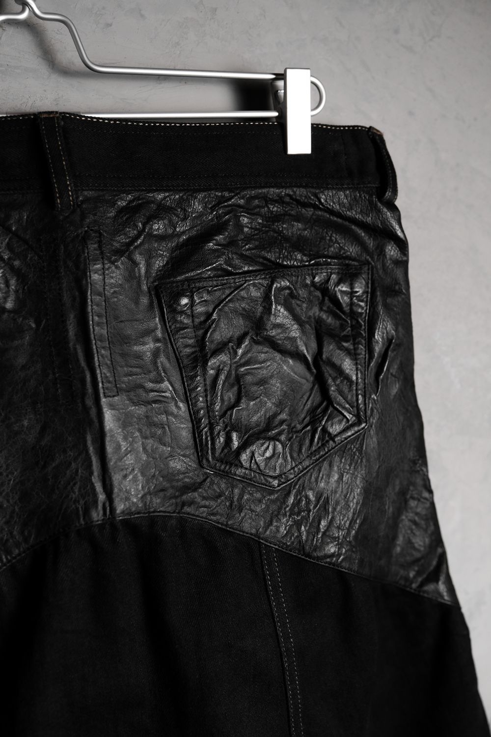 Rick Owens Drkshdw Rick Owens DRKSHDW Lamb Leather Patch Cropped Jeans Size US 30 / EU 46 - 8 Thumbnail