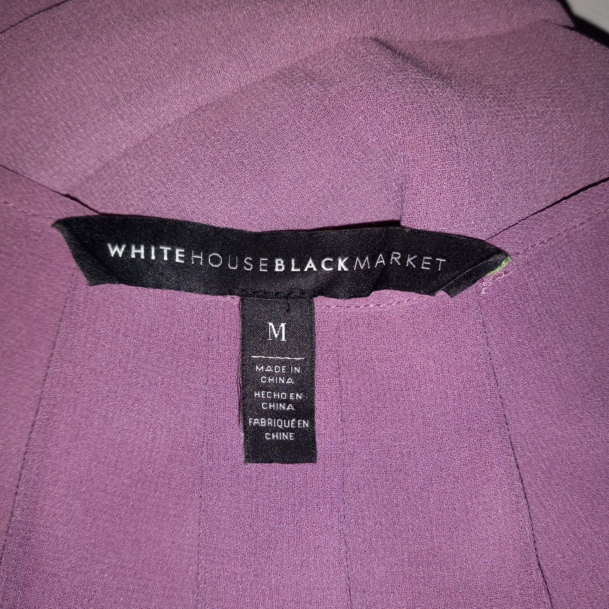 White House Black Market WHBM M Tunic Blouse Tank Top Purple Sleeveless Tie Waist Not Size M / US 6-8 / IT 42-44 - 3 Thumbnail