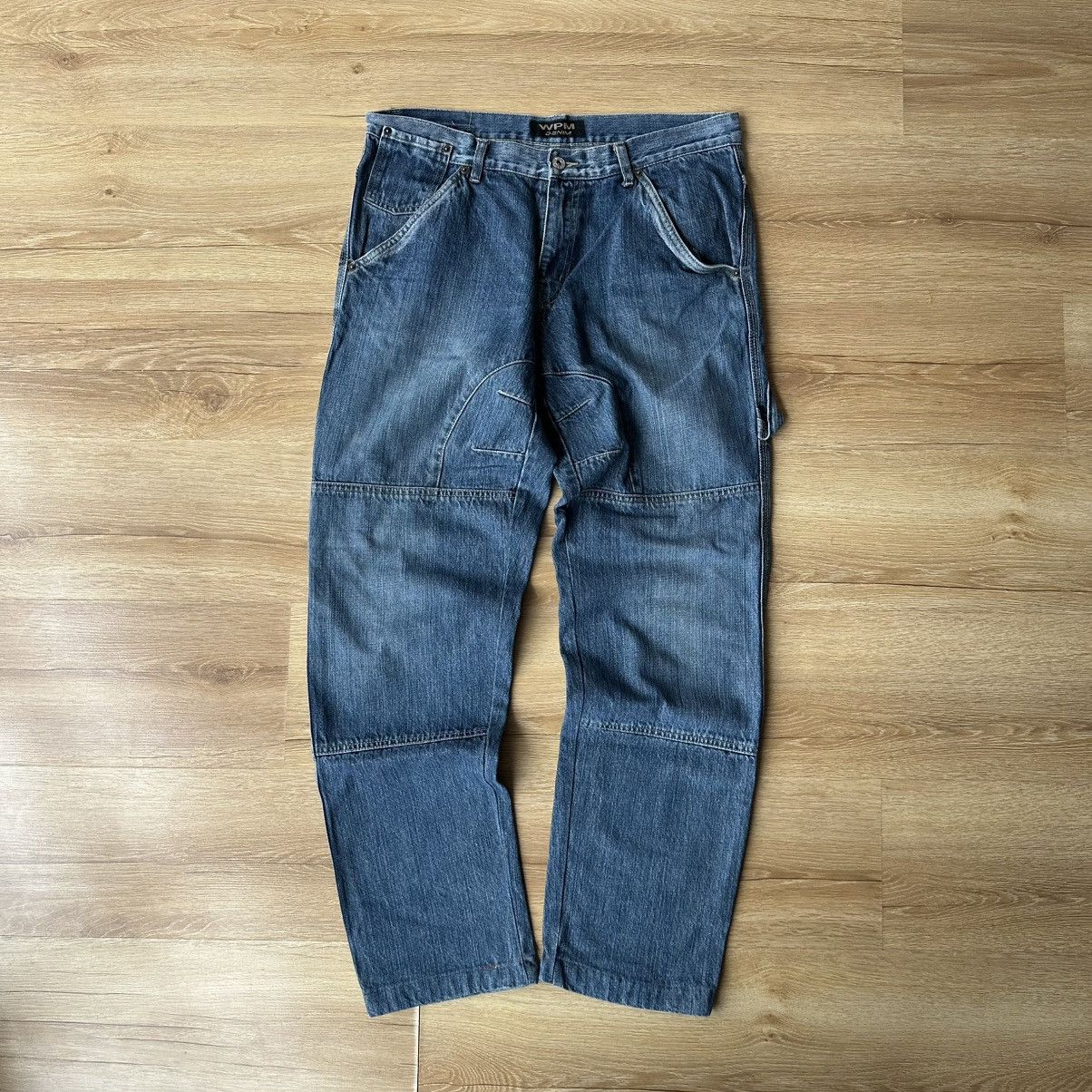 Other Vintage WPM Work Wear Double Knee Carpenter Jeans Y2K Size US 36 / EU 52 - 4 Thumbnail