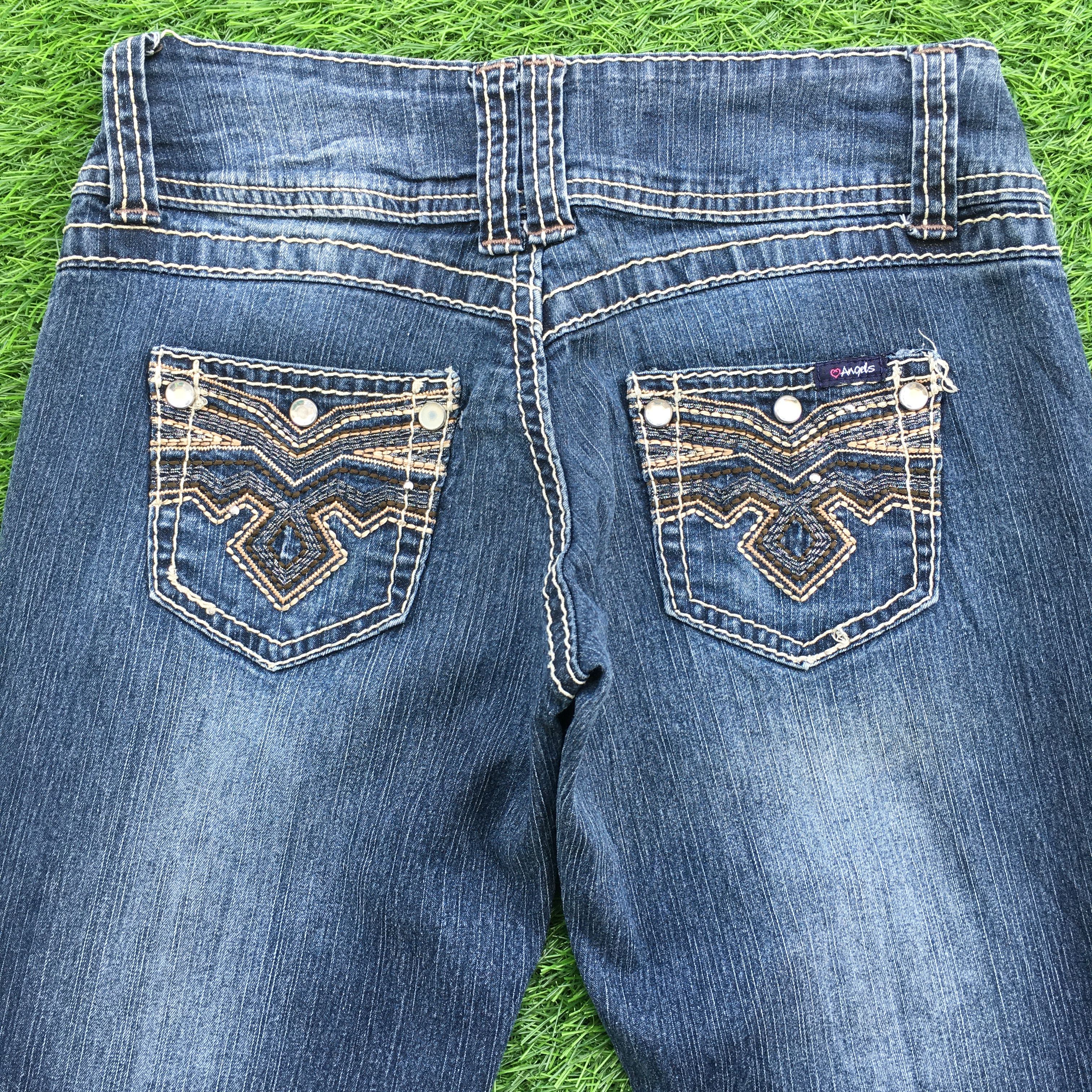 Designer Angels Jeans Bootcut Stretch Jeans D-969 Size 24" / US 00 / IT 34 - 4 Thumbnail
