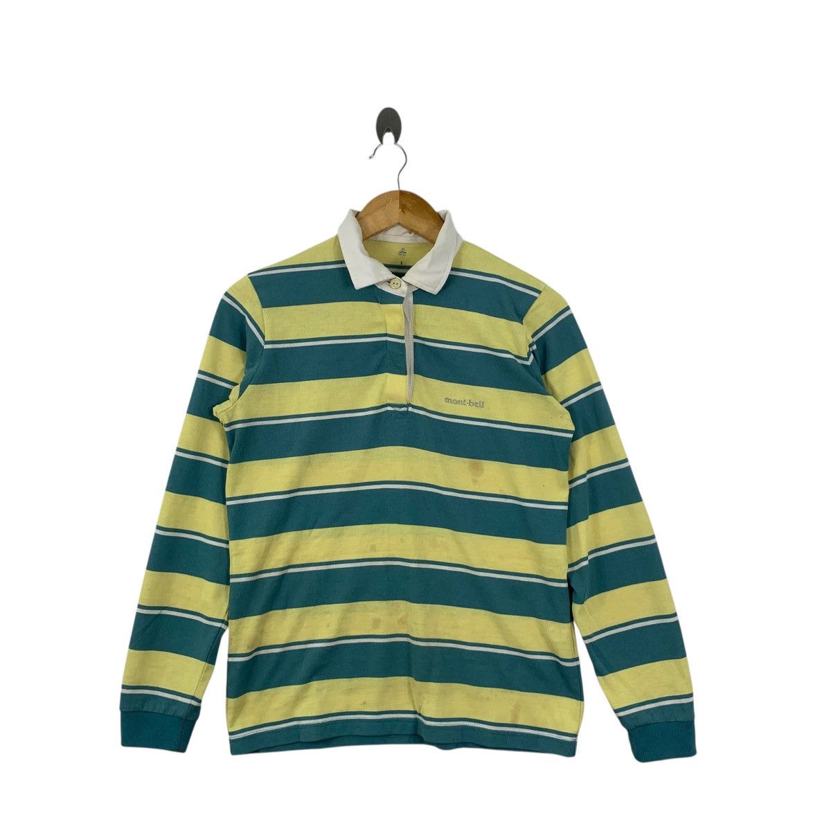 Montbell MONTBELL OUTDOOR Striped Design Studio Polo Rugby Tee Size US L / EU 52-54 / 3 - 3 Thumbnail
