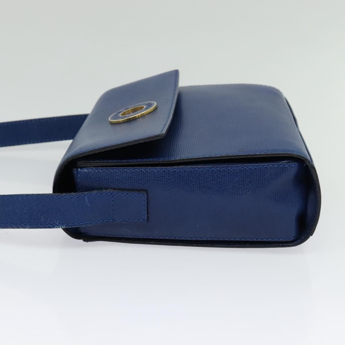 Celine CELINE Shoulder Bag Leather Blue Gold Size ONE SIZE - 4 Thumbnail