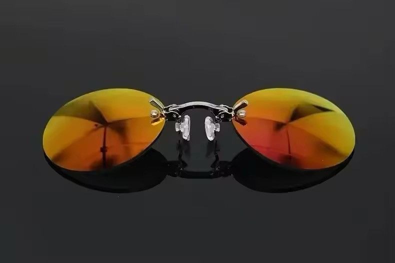 Electric Visual Clip On Nose Glasses Round Rimless Matrix Morpheus Sunglasse Size ONE SIZE - 1 Thumbnail