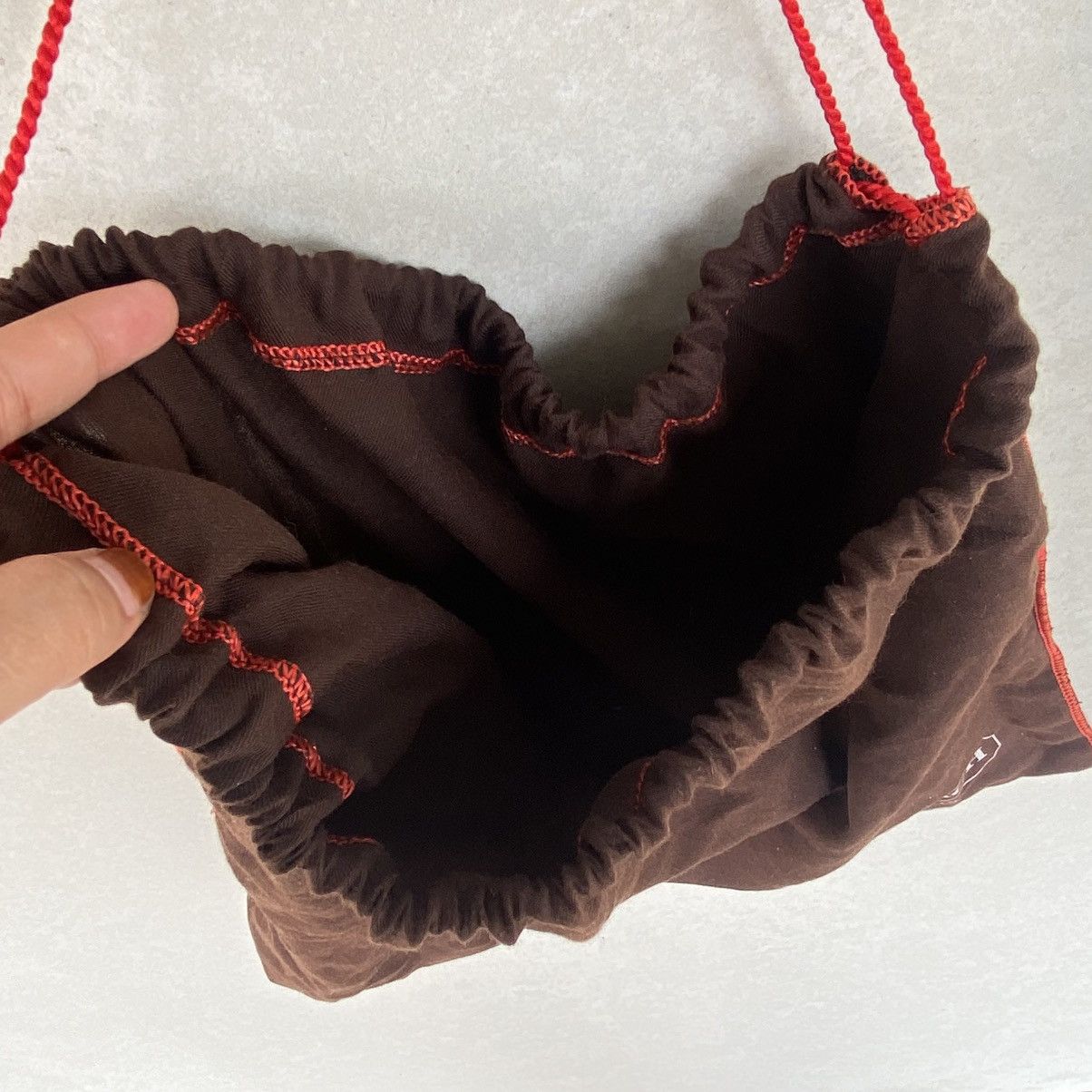 Other Vintage Brown And Red Coach Cotton Drawstring Accessories Size ONE SIZE - 3 Thumbnail